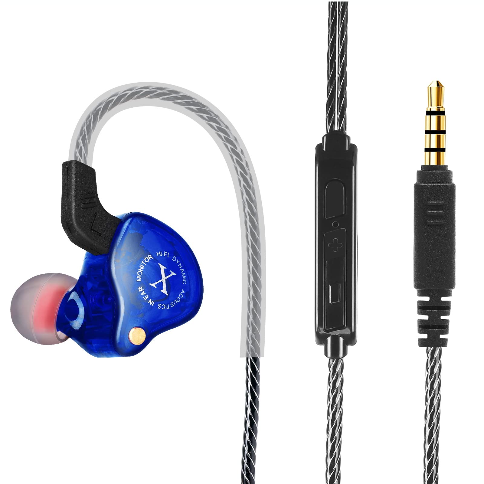 UrbanX iX2 Pro Hybrid Dual Driver In-Ear Headphones with Mic & Tangle-Free Cable - High-Fidelity Sound for Musicians & Audiophiles - Perfect for ZTE Blade A6 & Mobile Music Listening