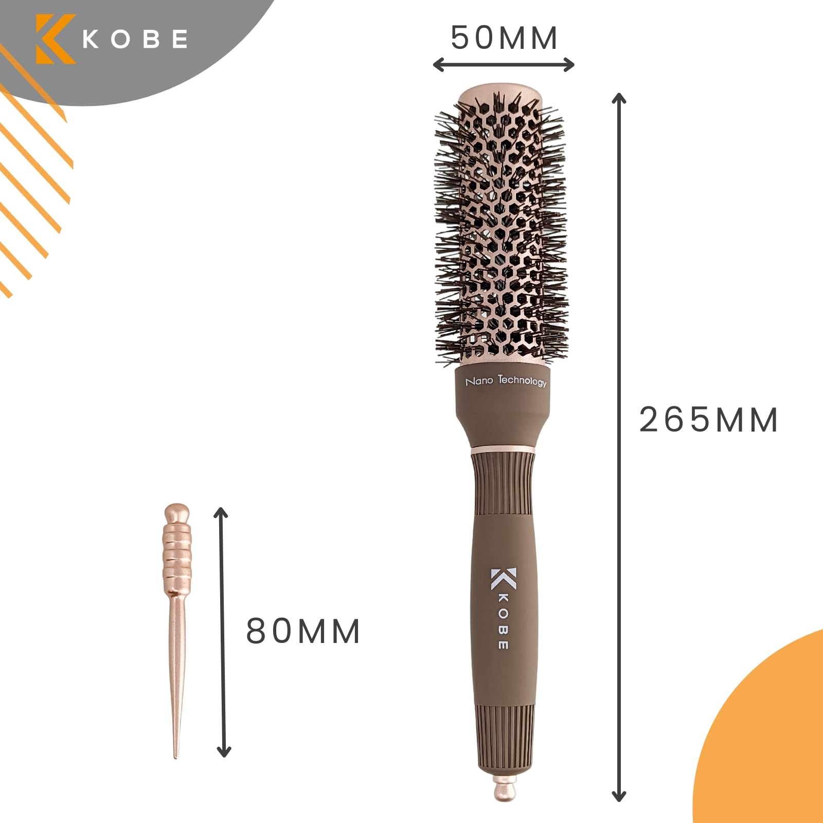 Kobe Ionic Hair Brush for Blow Drying - 32mm Ceramic Round Brush for Salon & Home Use