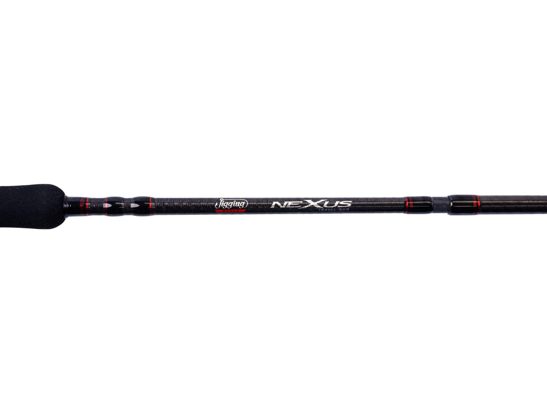 Jigging World Nexus 2.0 Travel Fishing Rod - Compact & Lightweight Saltwater Rod for Surf, Pier & Boat Fishing - Perfect for Travel & Backpacking Adventures