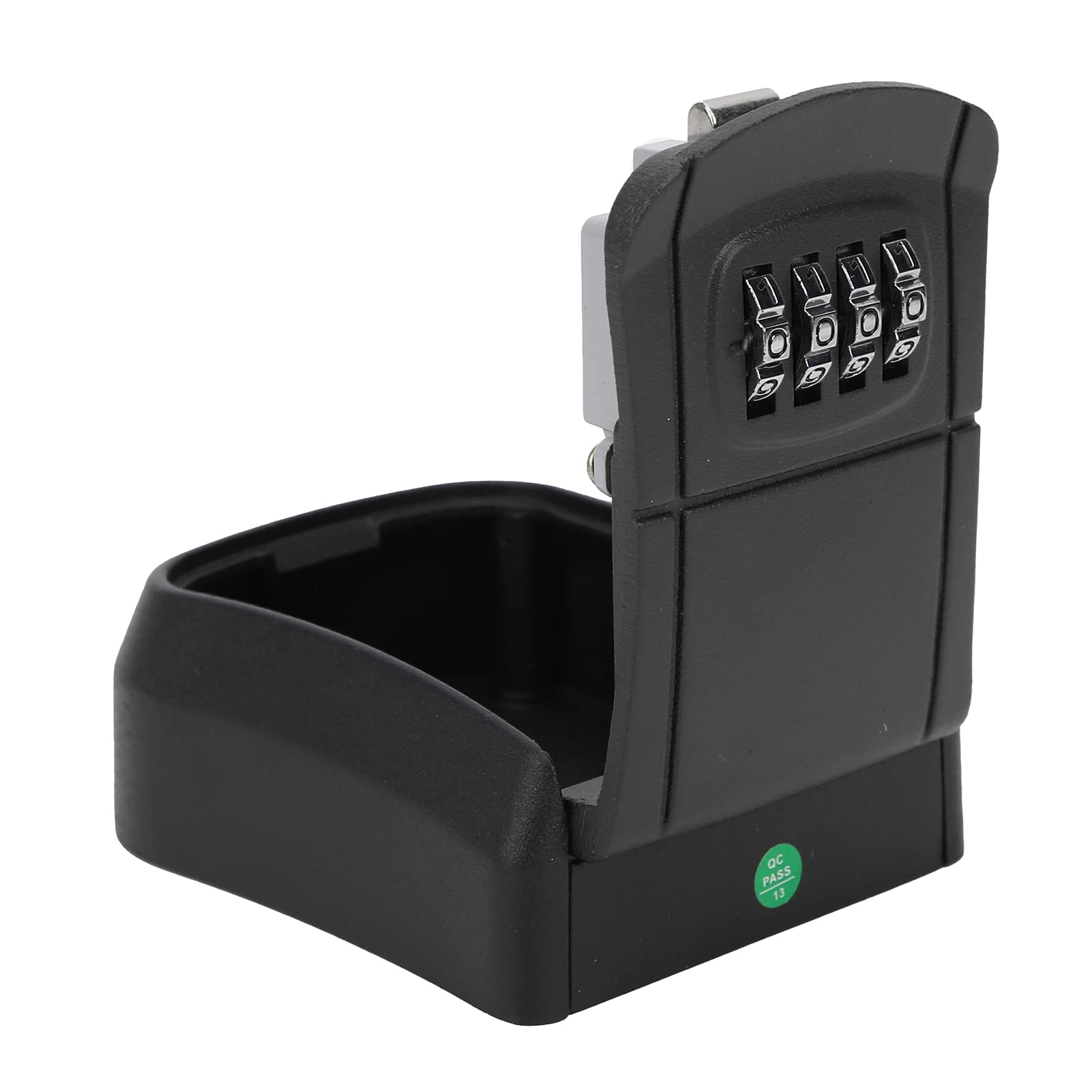 Wall-Mounted Key Storage Box with Lock - Outdoor Key Holder for Home, Family & Guests - Secure Key Organizer for Front Door, Garage & Entryway (Black)