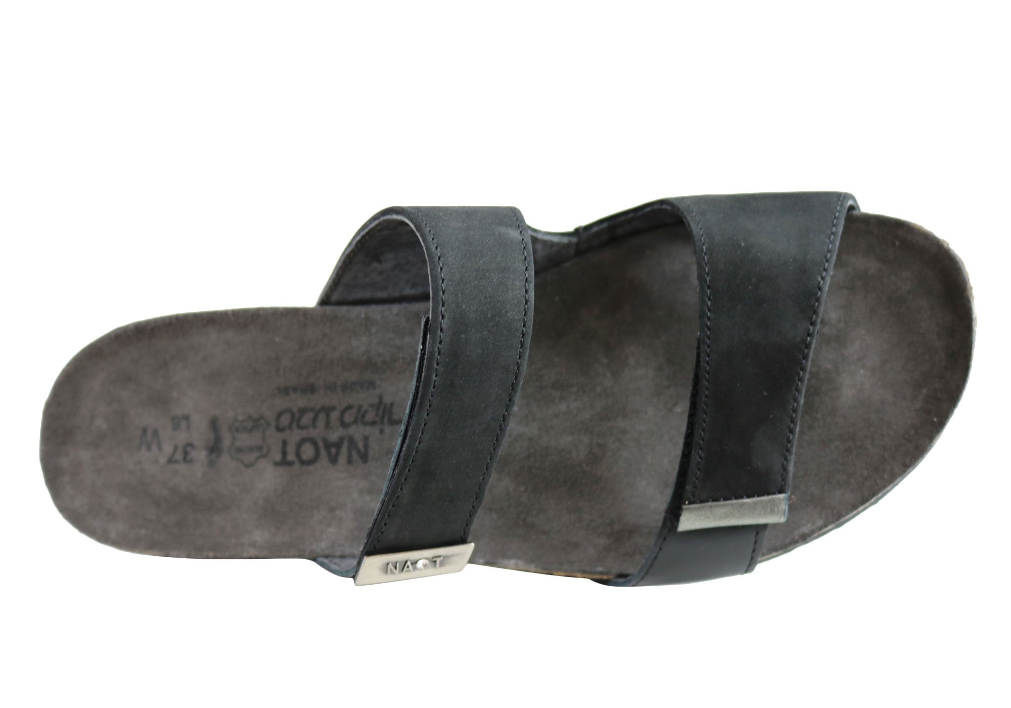 Naot Jacey Wide Women's Leather Comfortable Cushioned Sandals Slides - Perfect for Walking, Travel & Summer Outfits