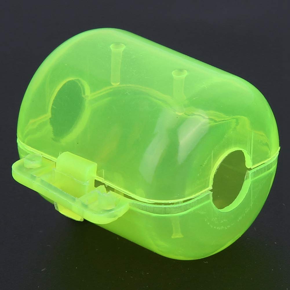 50pcs Plastic Fishing Hook Box - Yellow Squid Lure Case for Saltwater Fishing
