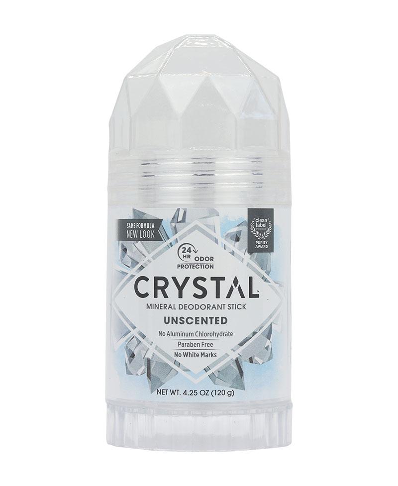 Natural Crystal Deodorant Stick - Unscented & Aluminum-Free for Sensitive Skin | All-Day Odor Protection | Ideal for Gym, Travel & Daily Use