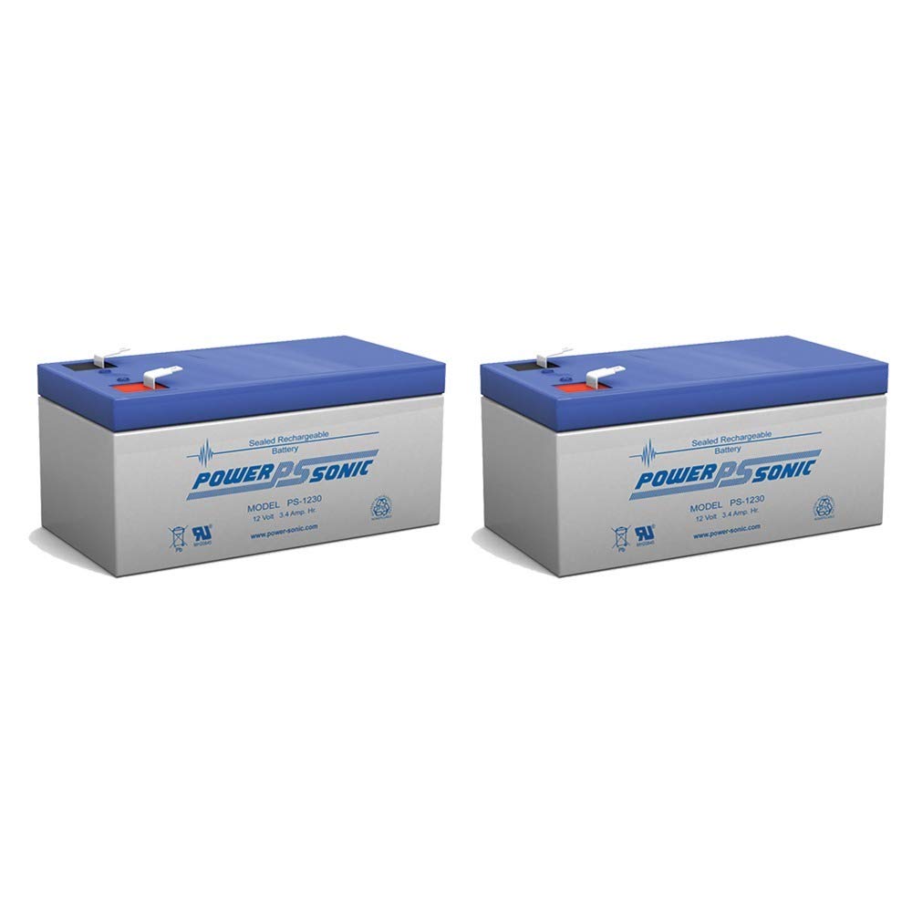 Power Sonic New - ABC UPS Replacement 12V 3.4Ah Battery Cartridge - K89716-2 Pack - Backup Power Supply for Home Office, Security Systems & Emergency Devices