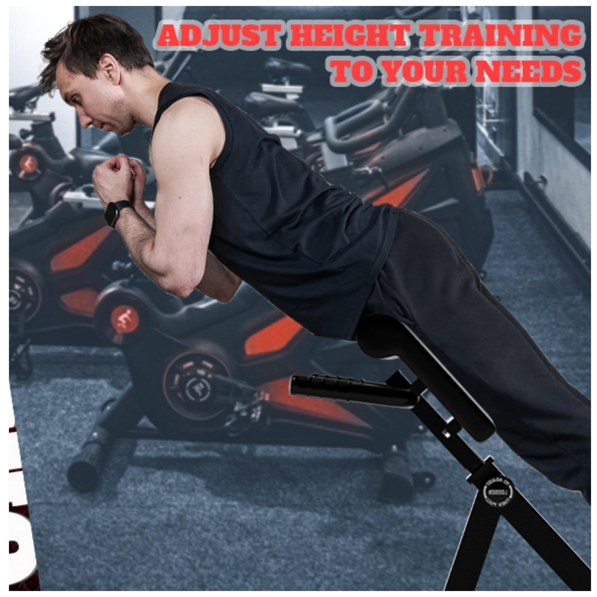 Roman Chair - Hyperextension Bench for Back & Ab Workouts | Multi-Functional Abdominal Exercise Equipment for Home Gym | Strengthen Core & Legs | Perfect for Men & Women Full Body Training