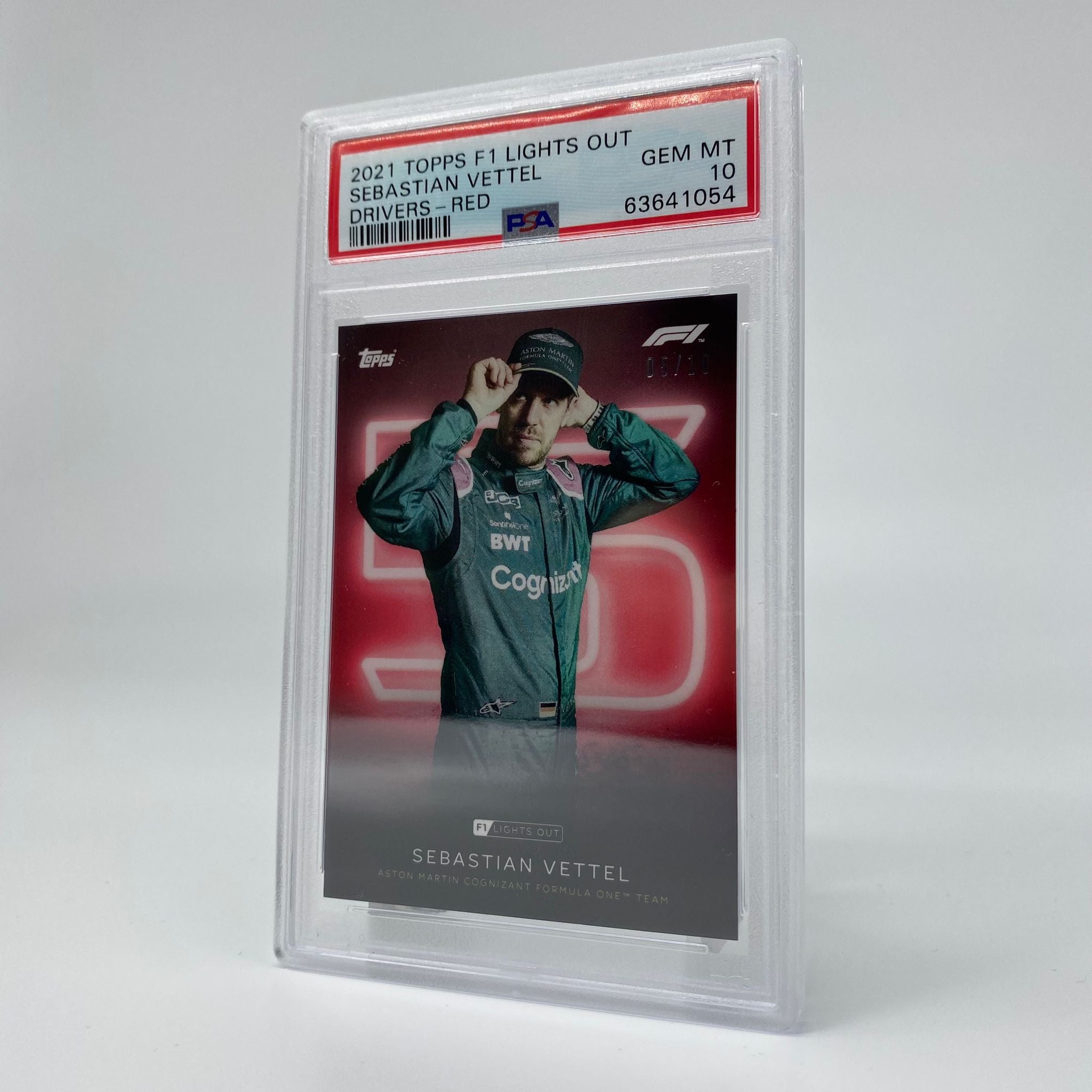 PSA 10 Graded 2005-2010 Sebastian Vettel Red Parallel Racing Card - Perfect for F1 Collectors, Sports Memorabilia Fans & Autograph Enthusiasts