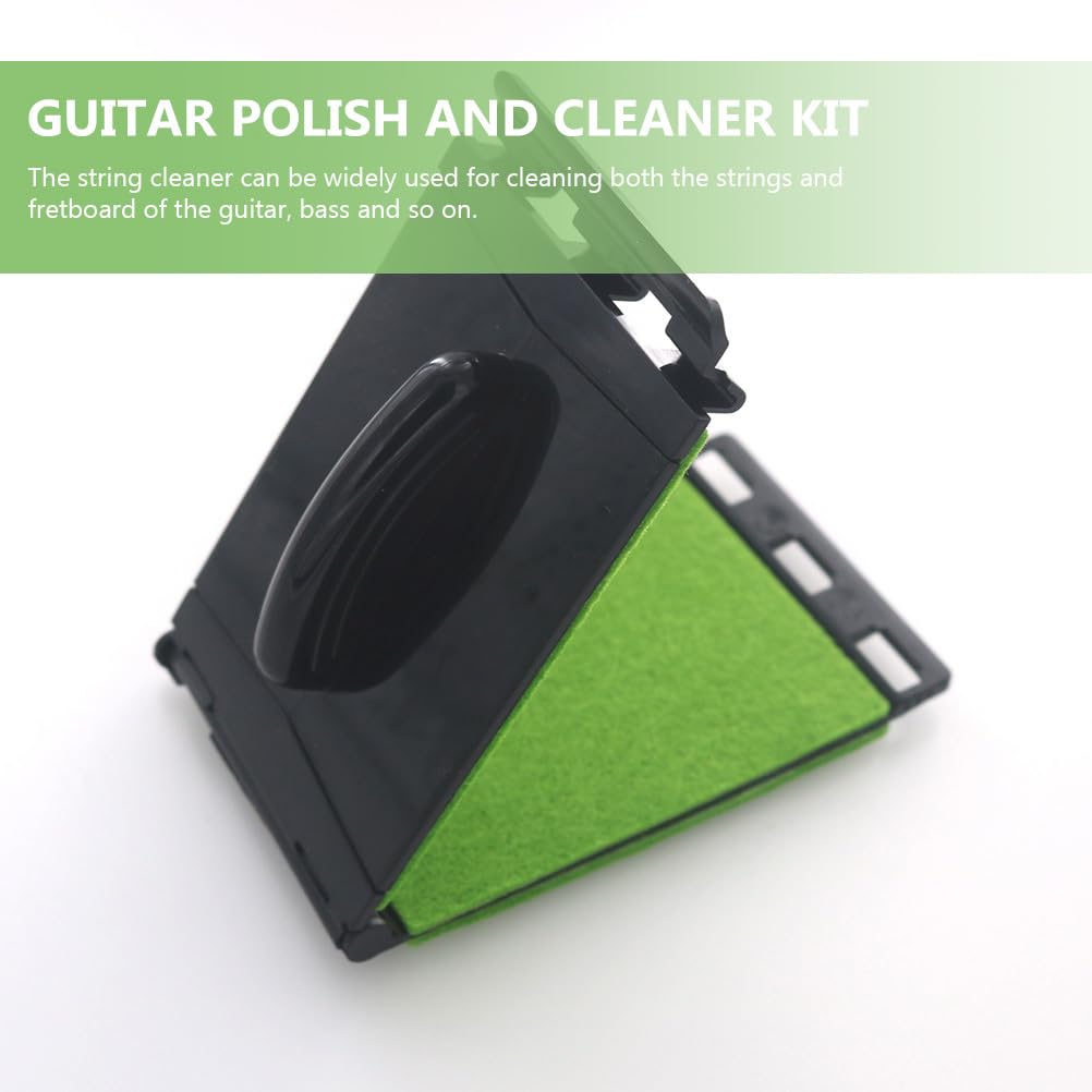 VICASKY 2-Pack Guitar String Cleaner & Fretboard Cleaning Kit - Includes Microfiber Cloth & Scrubber Tool for Guitar Maintenance - Perfect for Electric, Acoustic & Bass Guitar Care at Home or Studio
