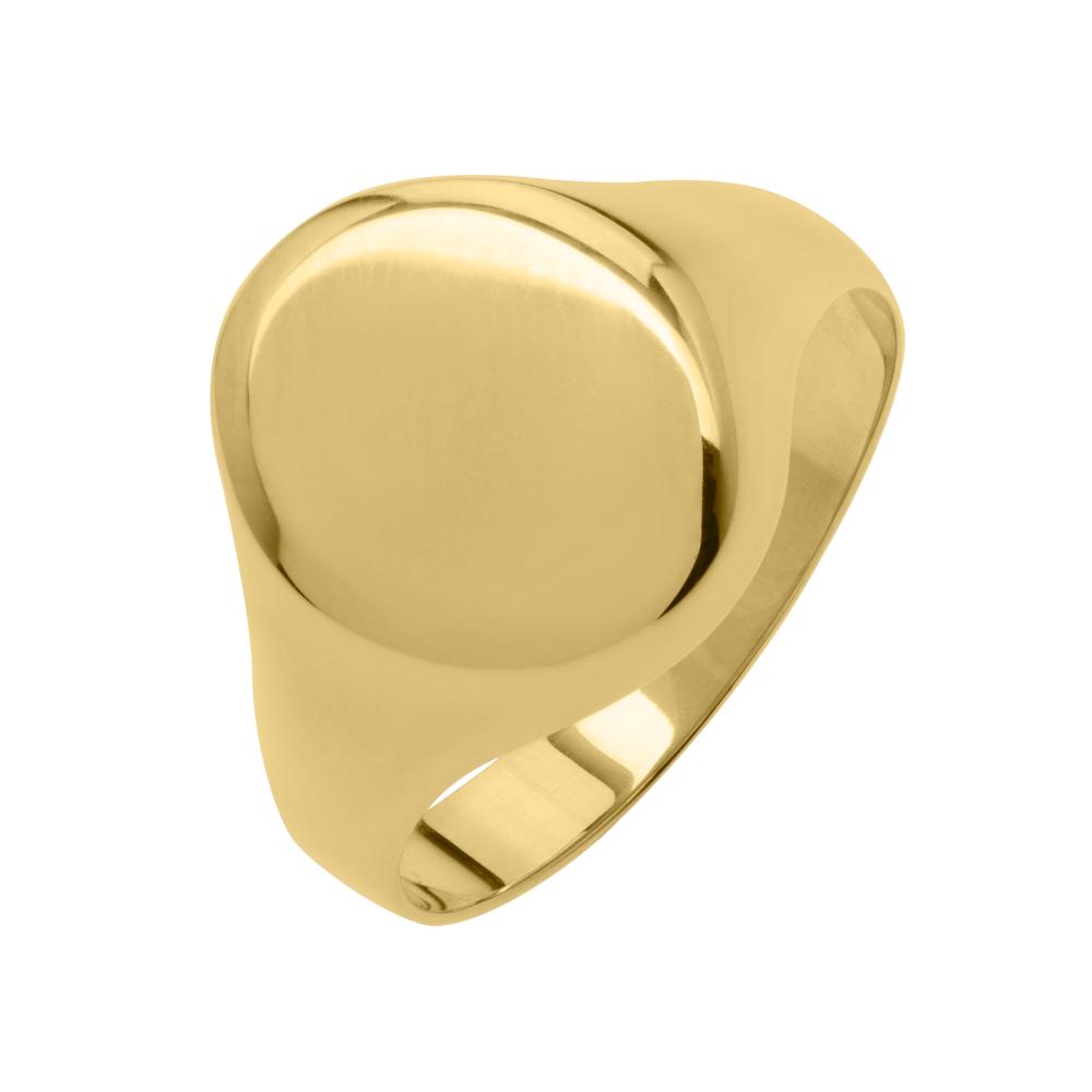 10K Gold Classic Signet Ring for Men - Elegant & Durable Jewelry for Weddings, Engagements, and Everyday Wear