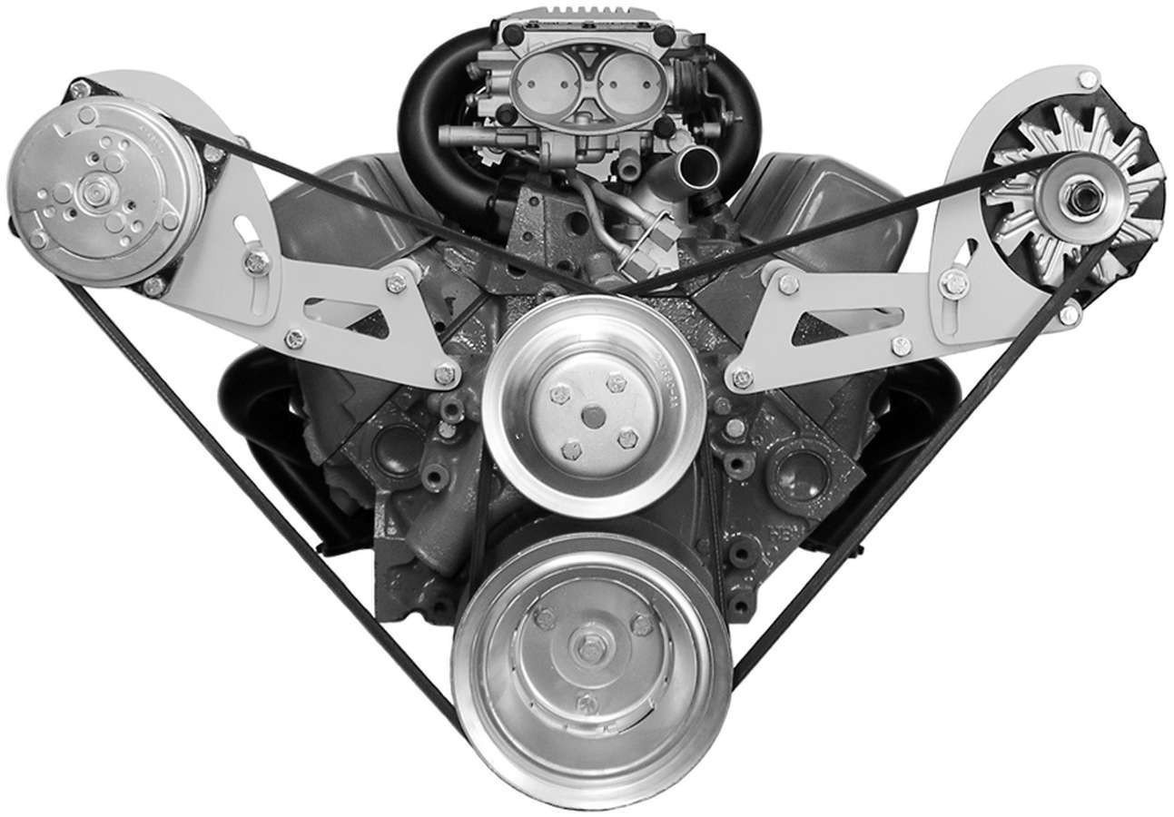 Alan Grove 134R Heavy Duty AC Compressor Bracket Kit for Long Water Pump - Compatible with Chevy, GMC, Ford & Dodge Vehicles - Perfect for Engine Swaps & Performance Upgrades