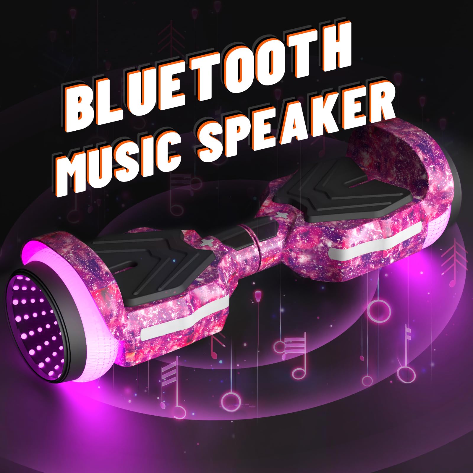 Electric Scooter with Colorful LED Light-Up Wheels, Bluetooth Speakers & APP Control - Dual 250W Motors, 8.5 mph Speed & 8.5 Mile Range - Perfect for Commuting, Campus Travel & Family Fun - Great Gift for Kids, Adults, Boys & Girls