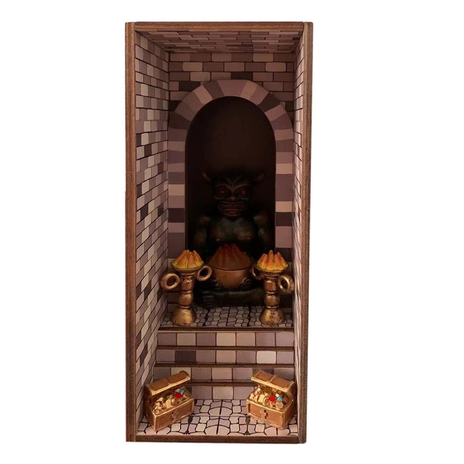 BookNook Miniature Bookcase Shelf Insert - LED Illuminated Book Decor for Home, Office & Library - Perfect Christmas Gift & Year-Round Decoration for Book Lovers