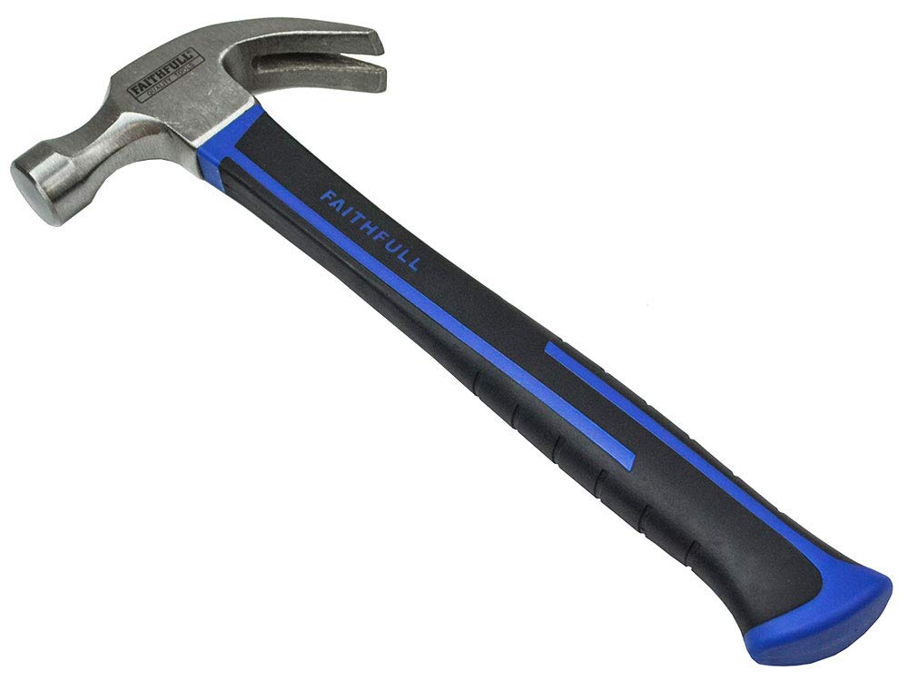 20Oz Steel Shaft Claw Hammer - Heavy Duty Framing & Construction Hammer for Carpentry, Woodworking, and DIY Home Improvement Projects