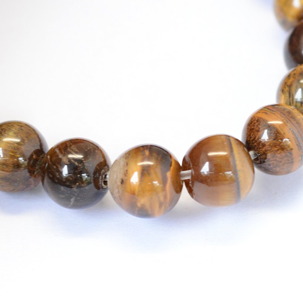 Natural Tiger Eye Beads Strands - 5 Strands, 15.5 Inches, 6-6.5mm Round Gemstone Beads, Grade AB, Undyed, 1mm Hole for Jewelry Making - DIY Bracelets, Necklaces & Craft Projects - Perfect for Boho, Spiritual & Healing Jewelry Designs