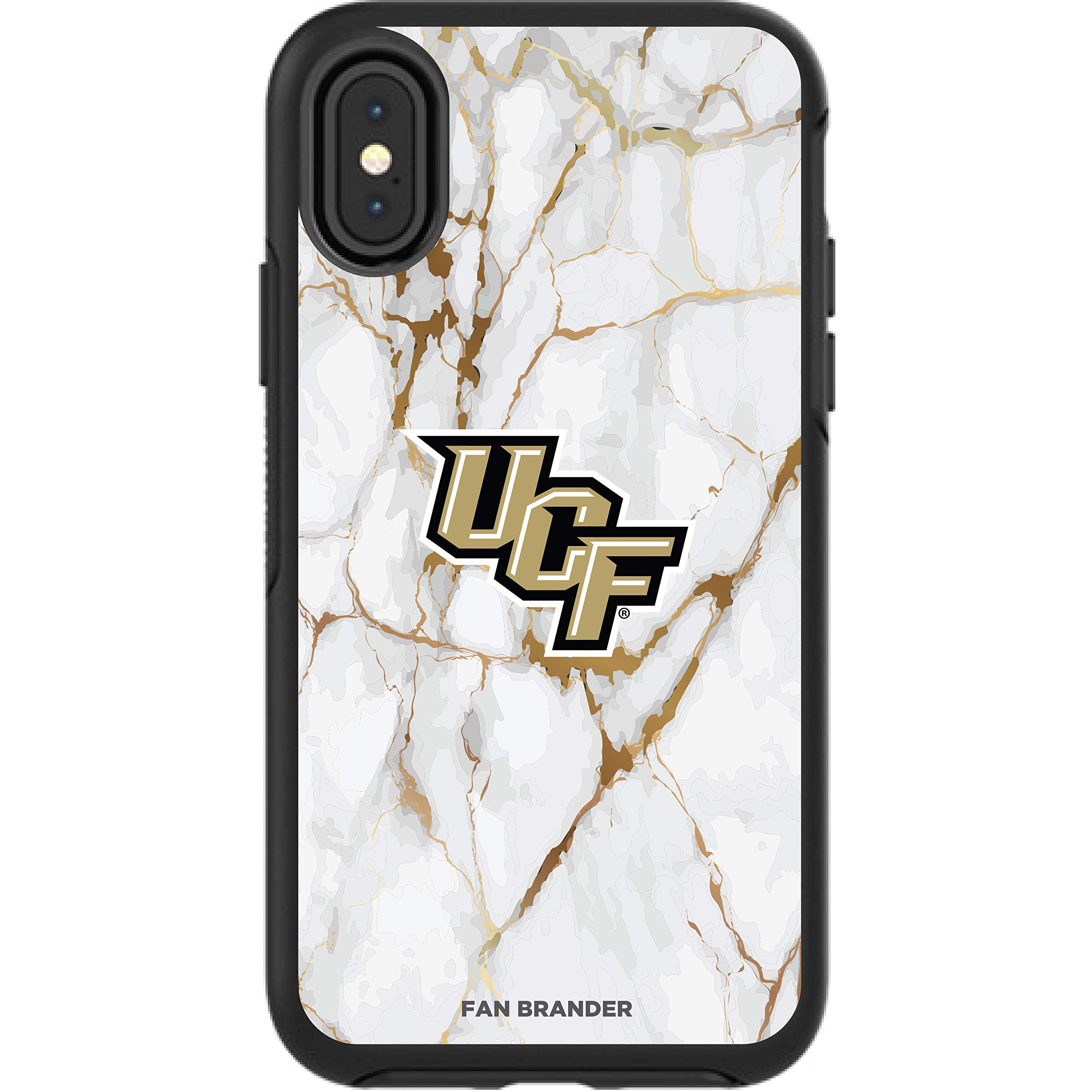 NCAA OtterBox Symmetry Phone Case Compatible with Apple iPhone - White Marble Design | Durable Protection for Everyday Use & Sports Fans