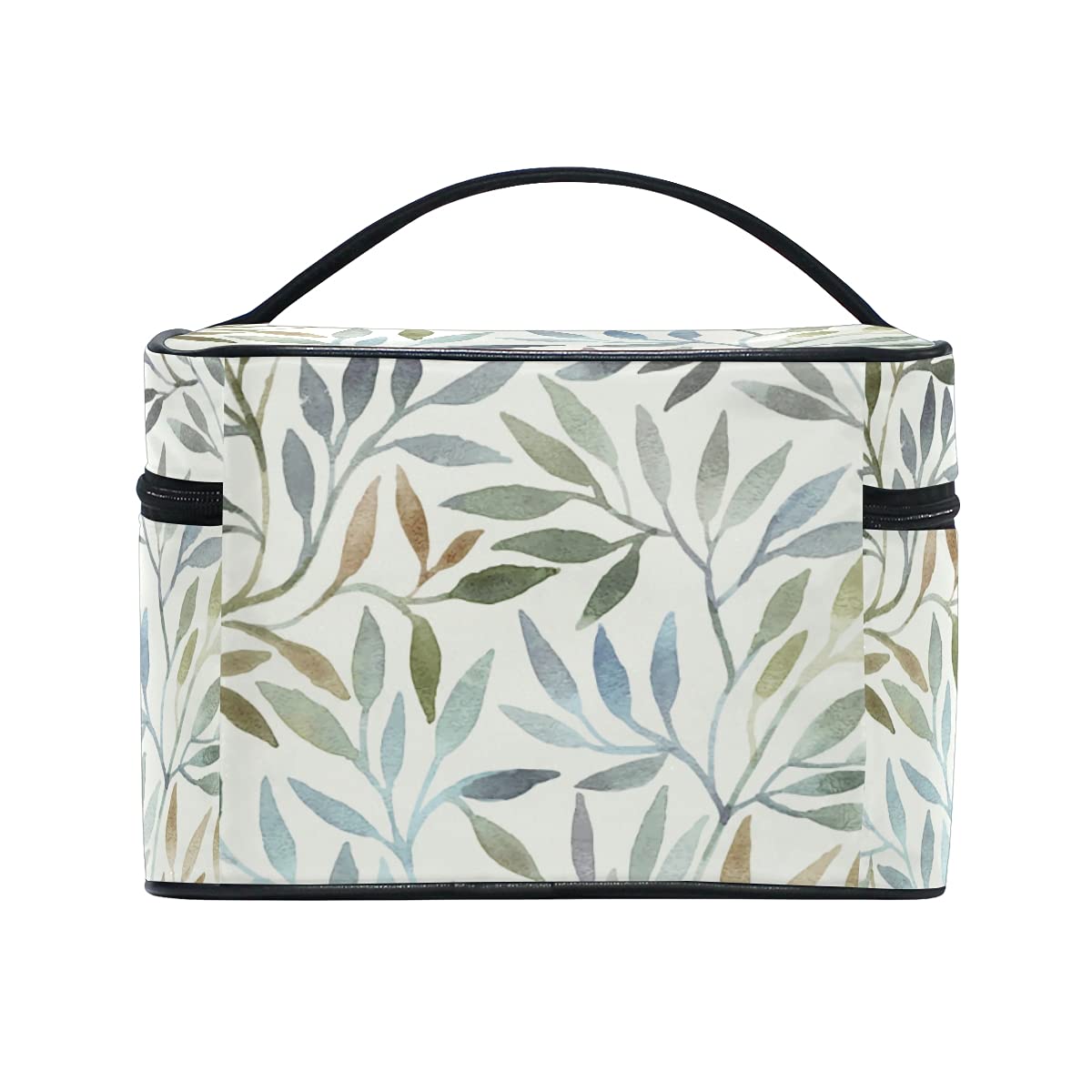 Floral Print Cosmetic Bag for Women - Waterproof Makeup Pouch with Zipper, Travel Toiletry Organizer for Girls | Perfect for Gym, Travel, and Daily Essentials Storage