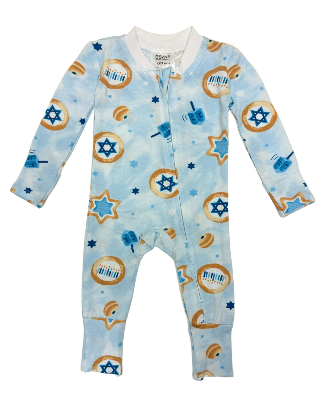 Hanukkah Cookie Flip Footie Pajamas - Cozy Holiday Themed Sleepwear for Kids & Adults - Perfect for Christmas, Winter Nights & Family Gatherings