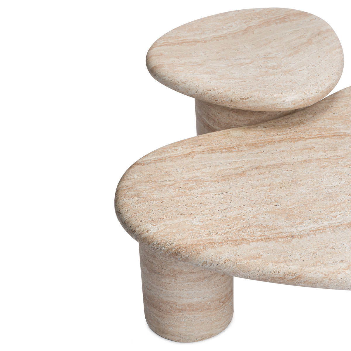 Azzurra Modern Travertine Coffee Table - Elegant Living Room Centerpiece for Home Decor & Entertaining