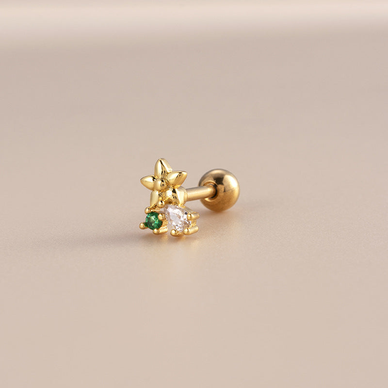 16G Surgical Steel Cartilage Earrings - Snake & Butterfly Studs for Women | Hypoallergenic Body Jewelry | Perfect for Daily Wear, Parties & Gifts (HSPJ881)