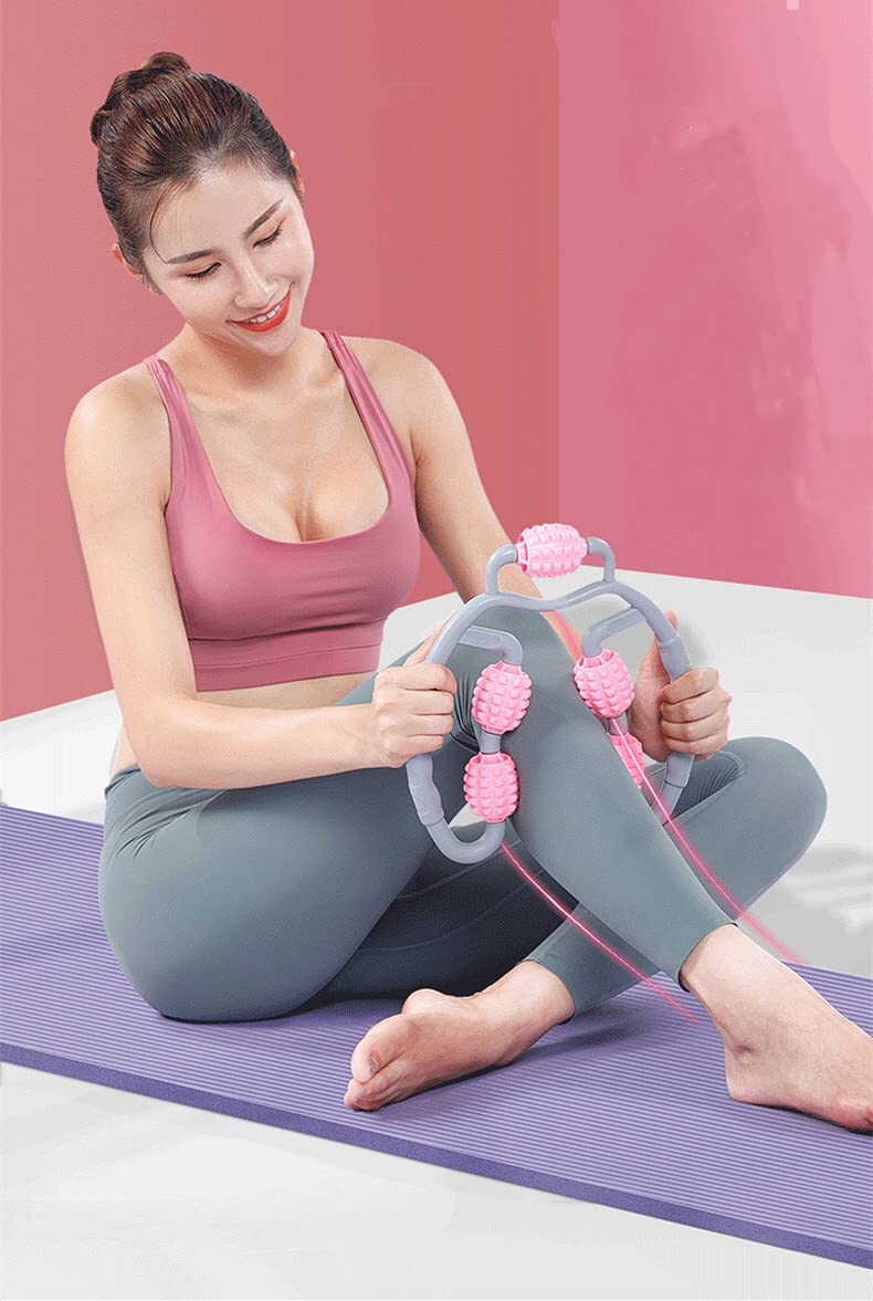 Trigger Point Massage Roller for Foam, Hand, Elbow, Arm & Leg - Relieve Myofascial, Fascial & Muscle Pain, Stiffness After Workout - Pink - Perfect for Post-Workout Recovery, Physical Therapy & Home Gym Use