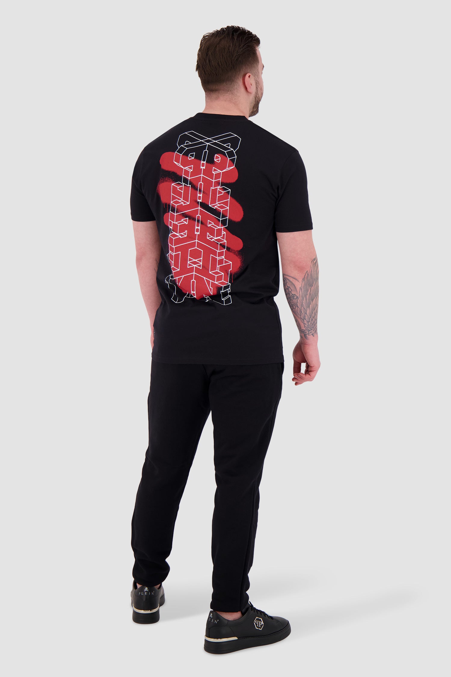 Philipp Plein Black Round Neck Short Sleeve T-Shirt for Men | Stylish Casual Wear for Everyday Outfits & Street Fashion