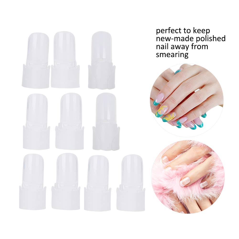 10pcs Nail Polish Protector Tips - Finger Nail Art Shields for Manicure & Salon Use, Reusable Nail Varnish Guards for Professional & Home Nail Care - Perfect for Nail Salons, DIY Manicures & Beauty Treatments