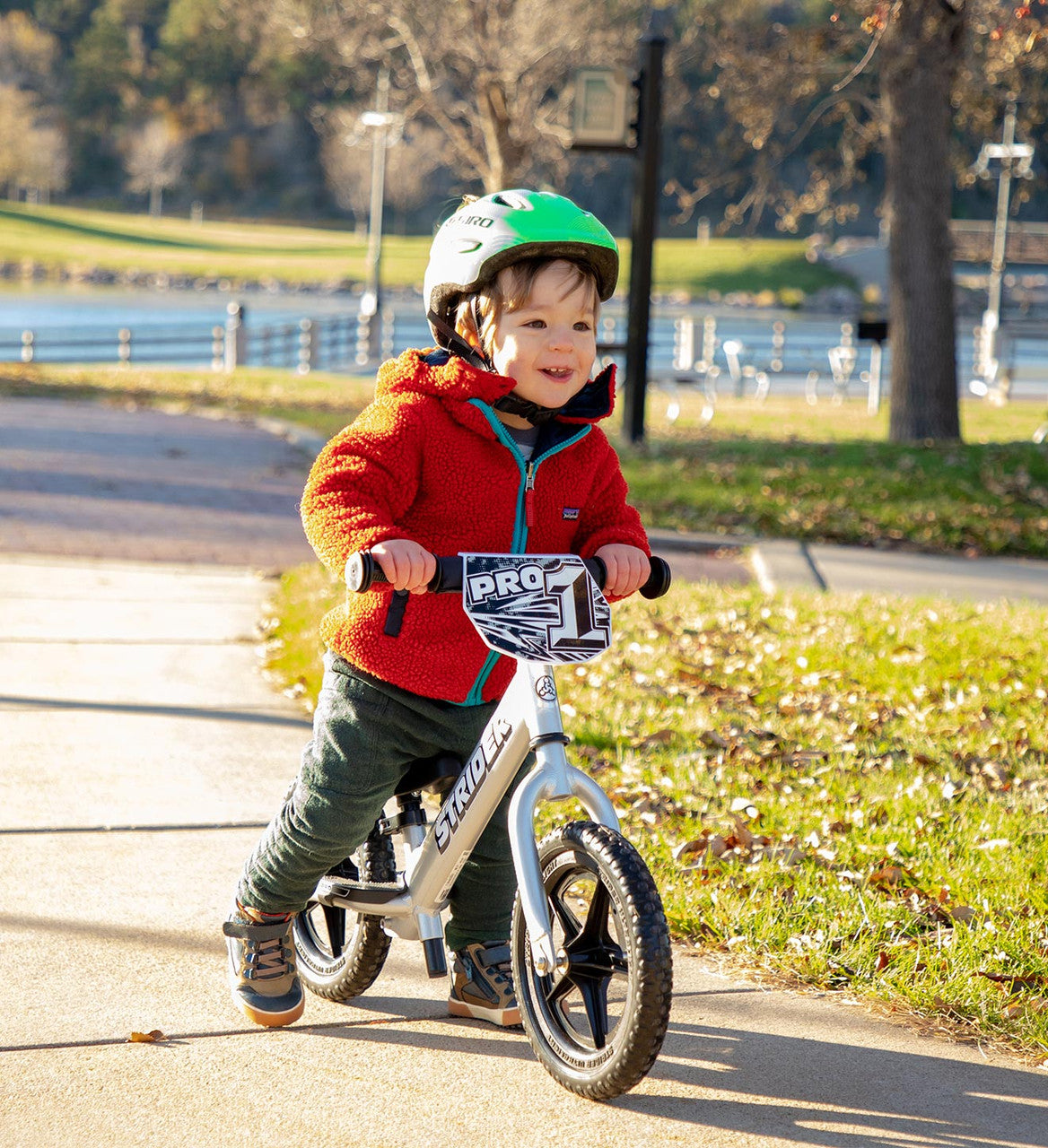 Strider 12 Pro Balance Bike for Kids Ages 1.5-5 Years - Lightweight Aluminum Frame No Pedal Toddler Bike for Learning to Ride - Perfect for Backyard, Park & Neighborhood Riding
