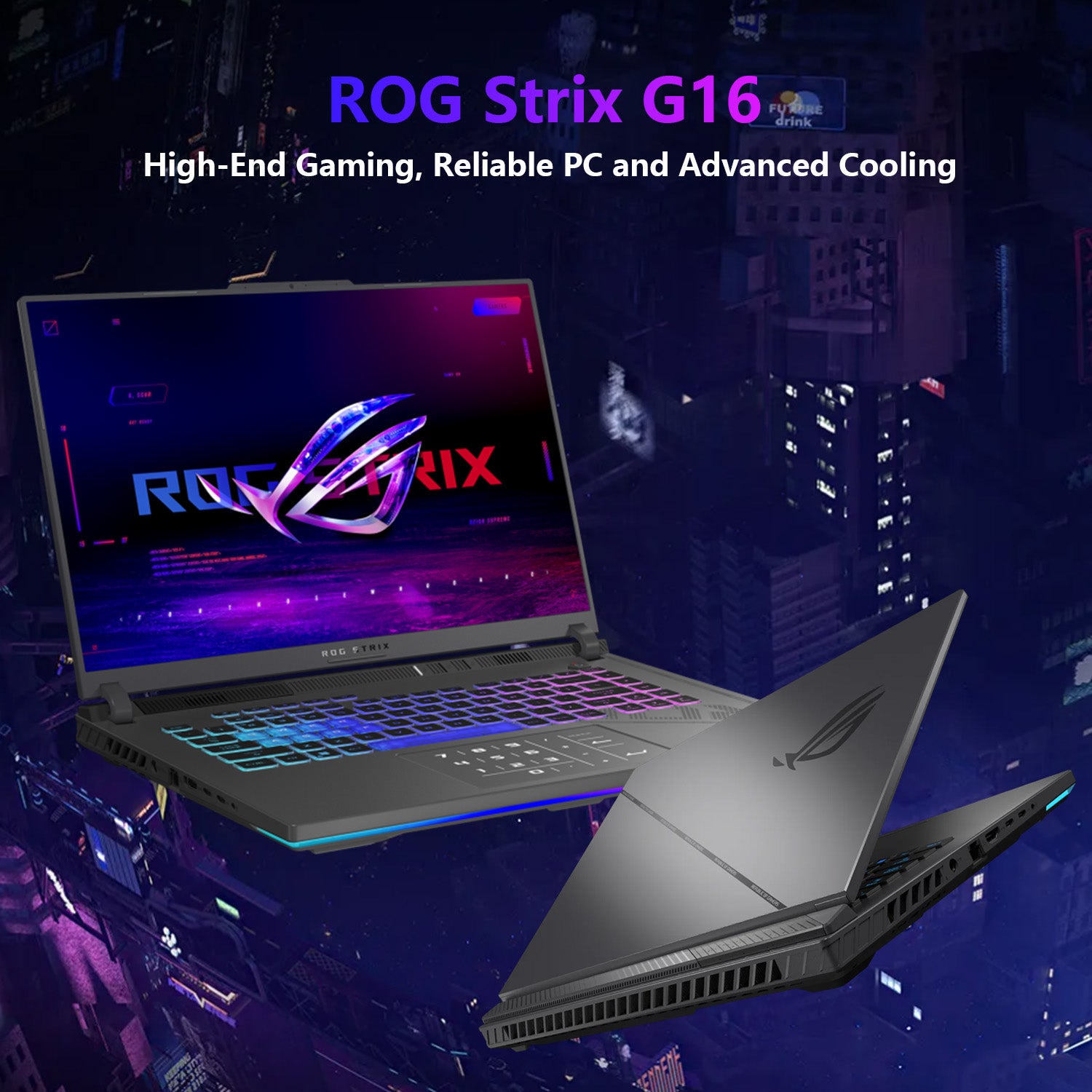 ASUS ROG Strix 16 Gaming Laptop - Intel Core i9 Processor, 16GB RAM, NVIDIA GeForce RTX 4060, 1TB SSD, Windows 11 Home, 165Hz Display - Perfect for High-Performance Gaming, Streaming & Content Creation