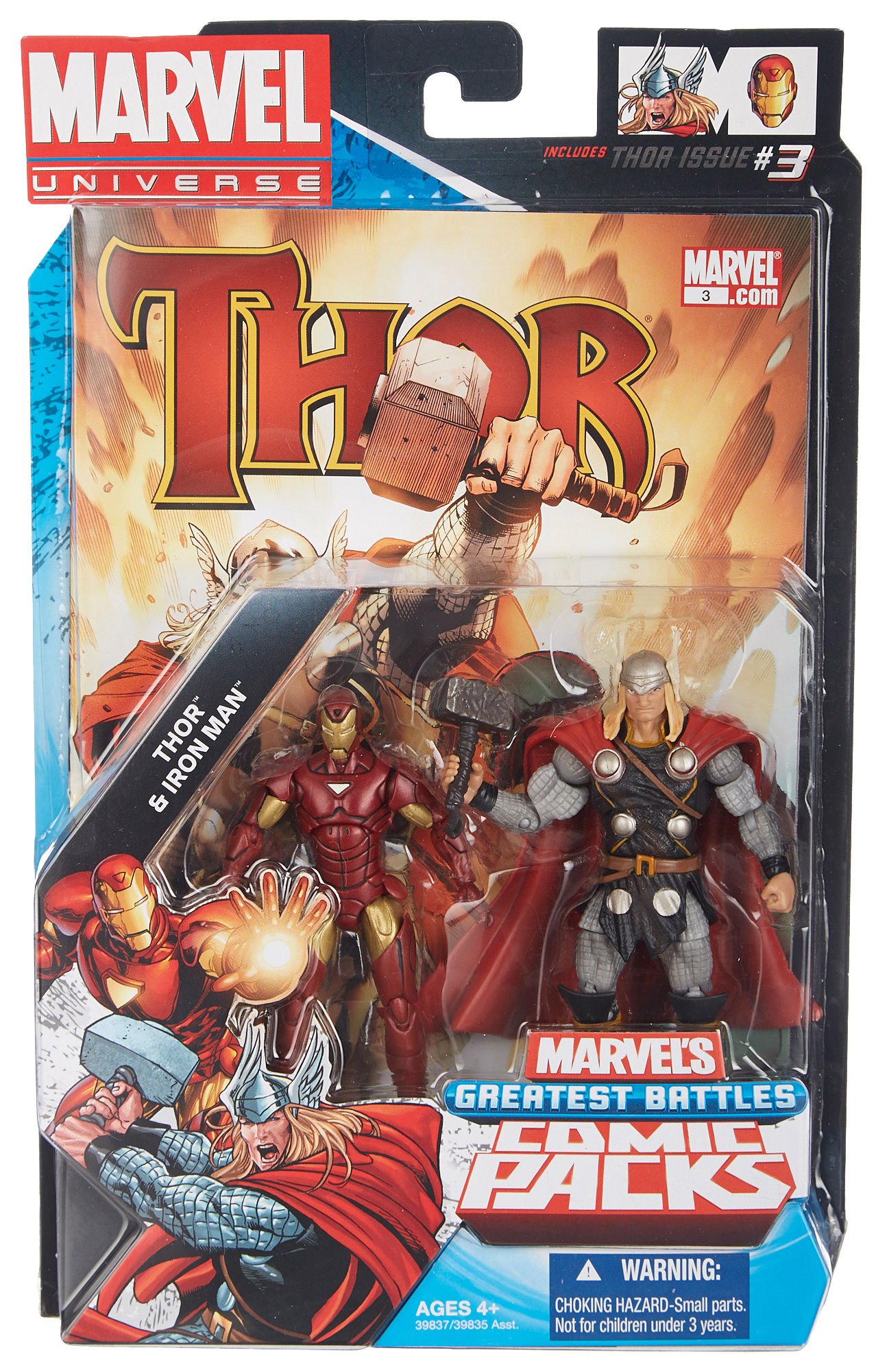Marvel Thor & Iron Man Action Figure Comic Pack - Collectible Superhero Toys for Kids & Adults | Perfect for Display, Gifts, and Comic Book Fans