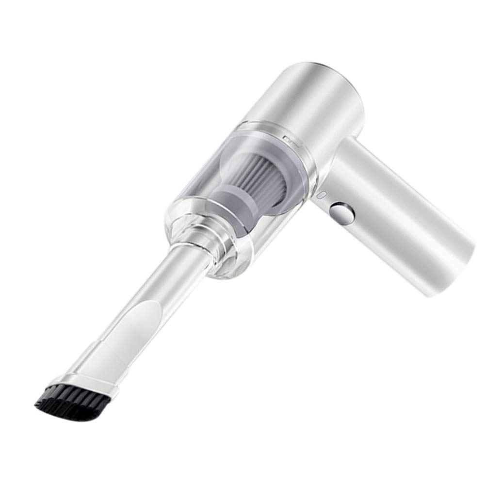 Portable Handheld Car Vacuum Cleaner - Mini Wet & Dry Vac for Car Interior Cleaning, Lightweight & Durable Auto Vacuum Blower (White) - Perfect for Cars, Trucks, Boats & Home Use