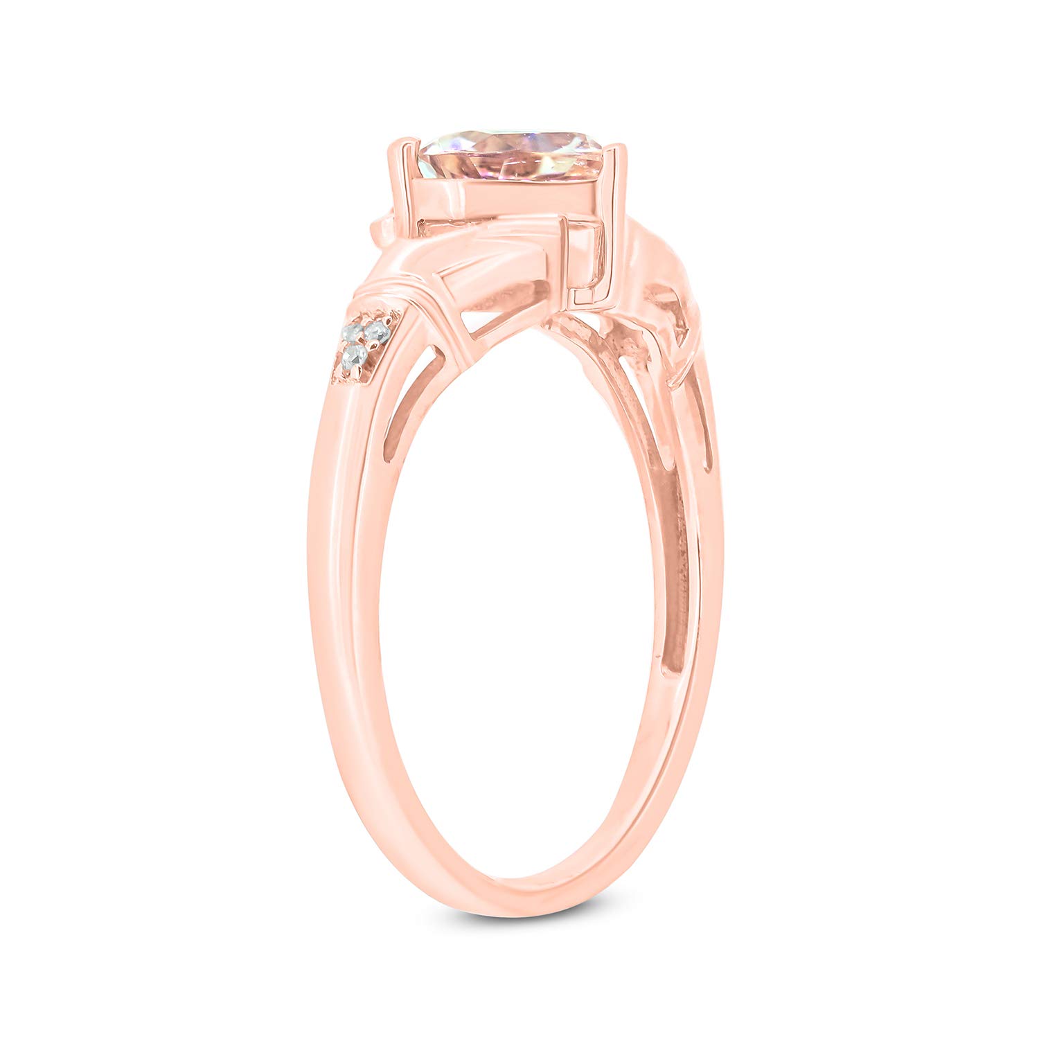 10K Gold Women's Diamond Accent & Colored Stone Ring - Claddagh Love, Friendship & Loyalty Fashion Ring in Yellow, Rose or White Gold | Perfect for Gifts, Anniversaries & Special Occasions