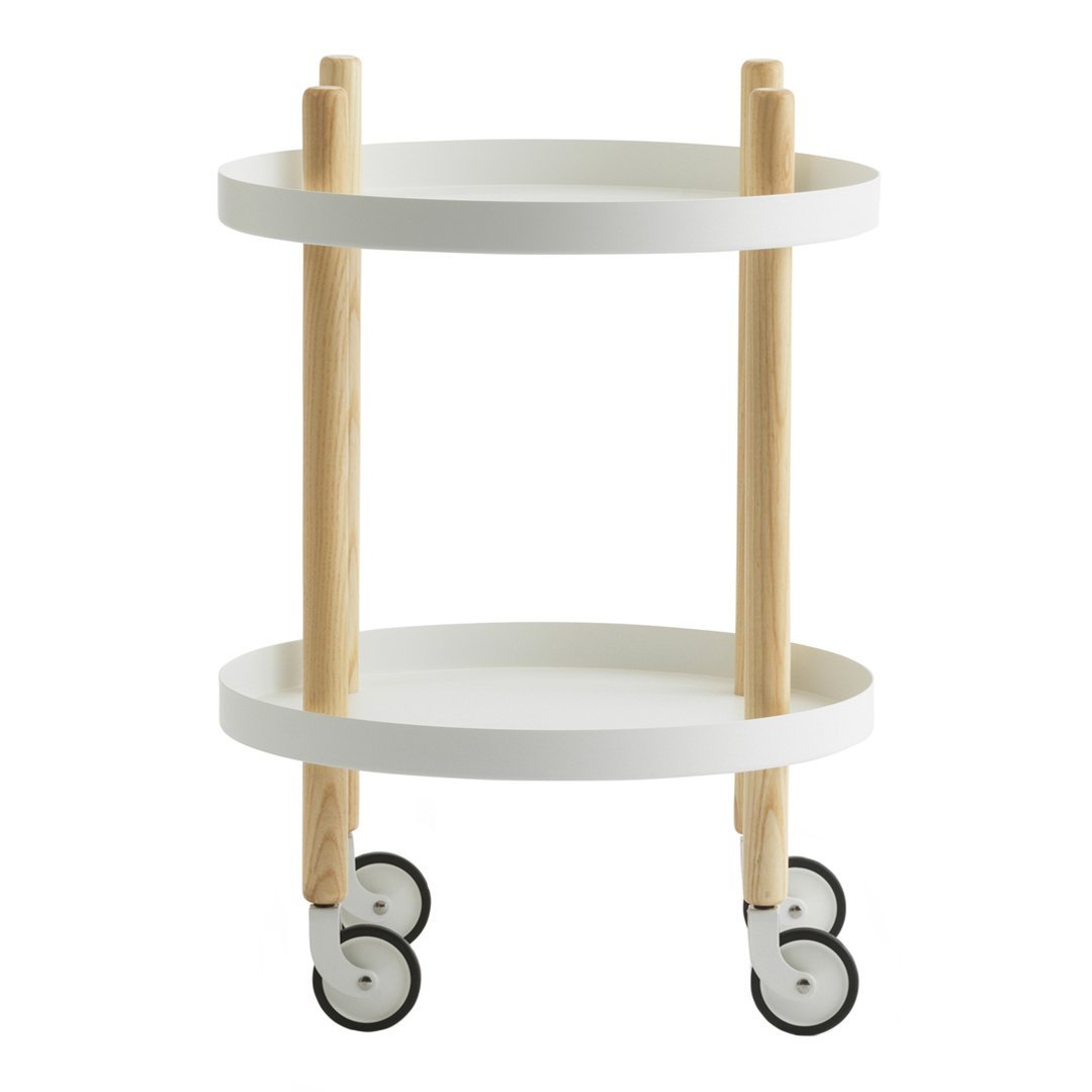 Round Block Table - Modern Wooden Coffee Table for Living Room, Office & Small Spaces - Perfect for Home Decor, Relaxing & Entertaining