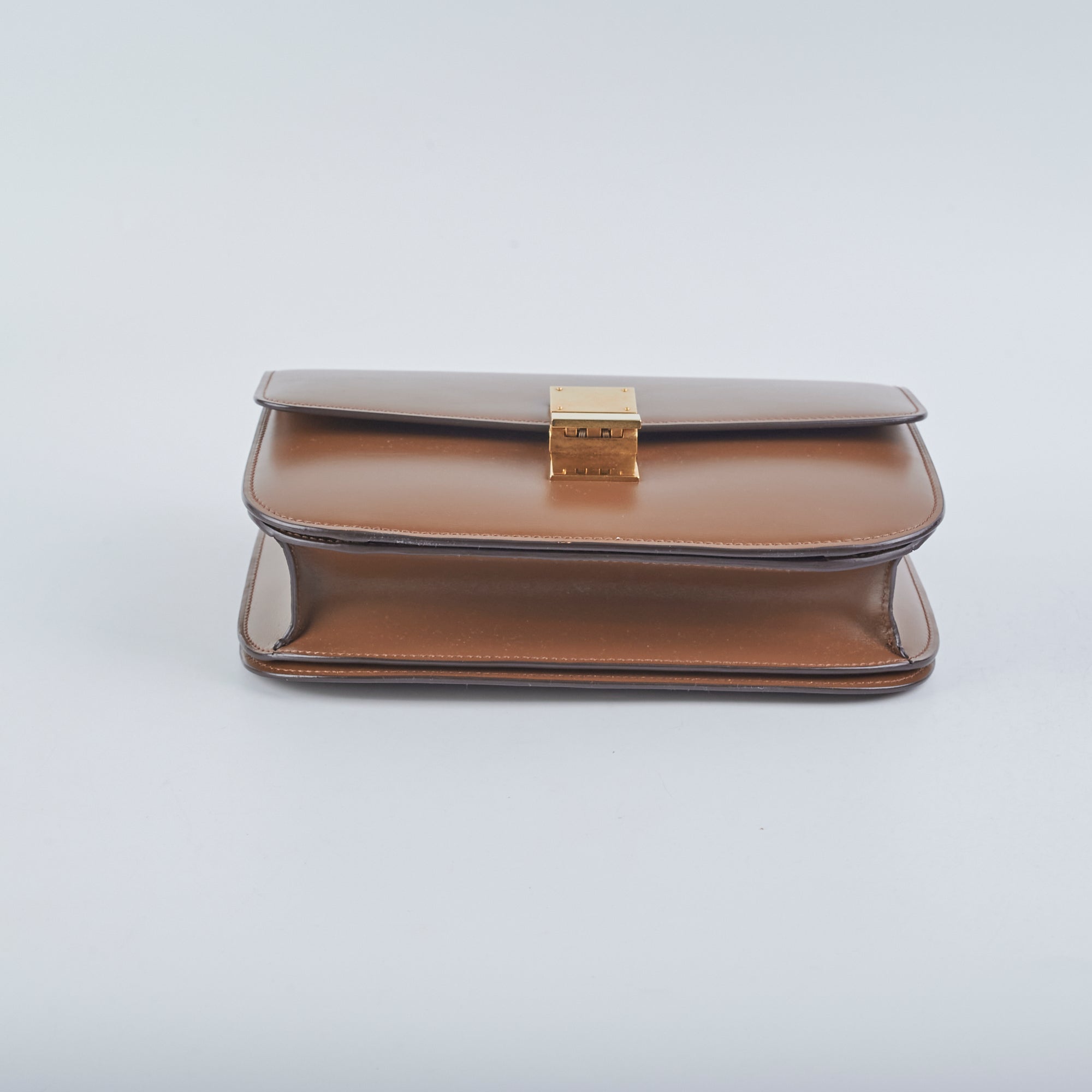Celine Box Medium Bag in Caramel Brown - Luxury Leather Crossbody Handbag for Women | Perfect for Work, Travel & Everyday Use