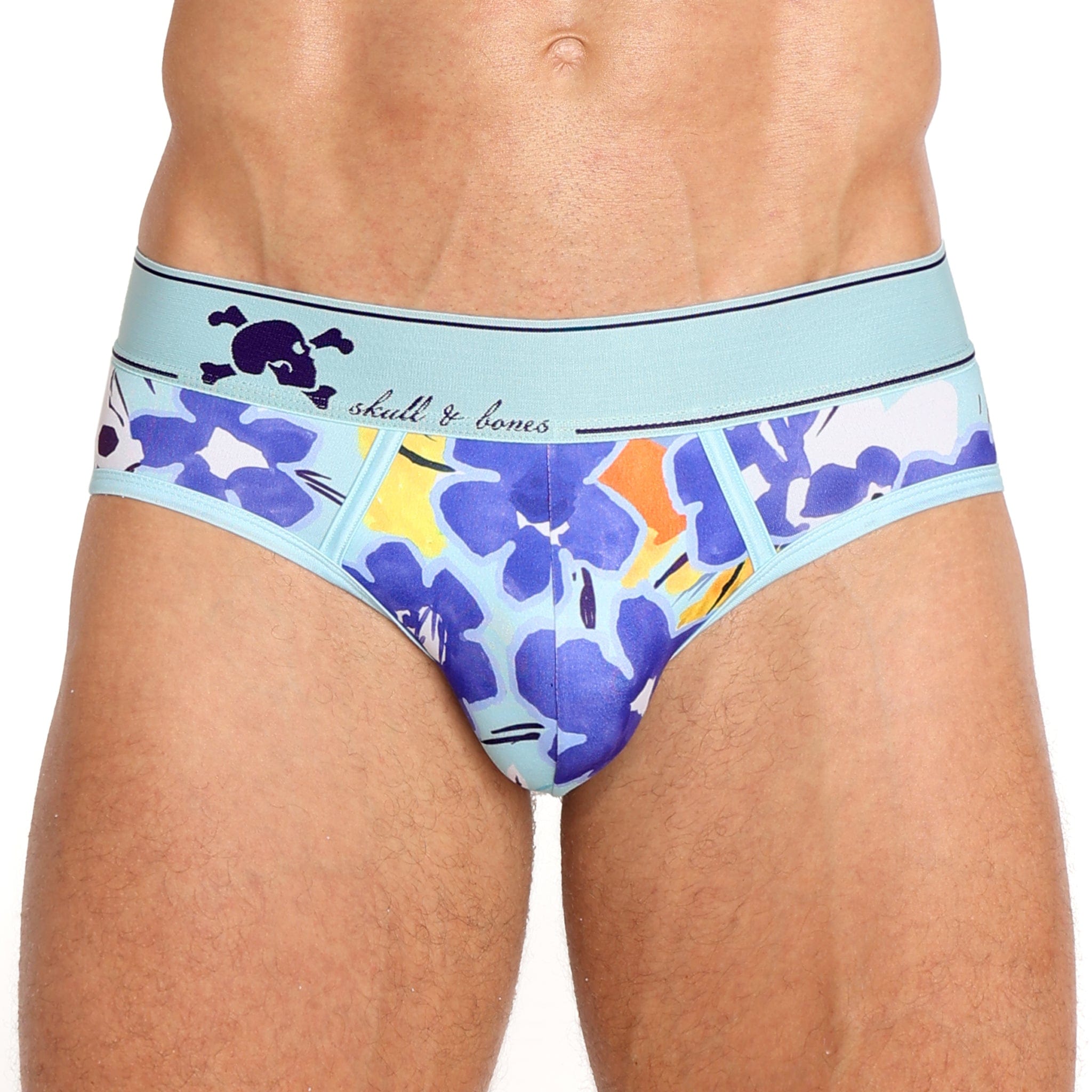 Floral Skull Print Briefs for Men - Stylish & Comfortable Underwear for Casual Wear, Gym, and Everyday Use