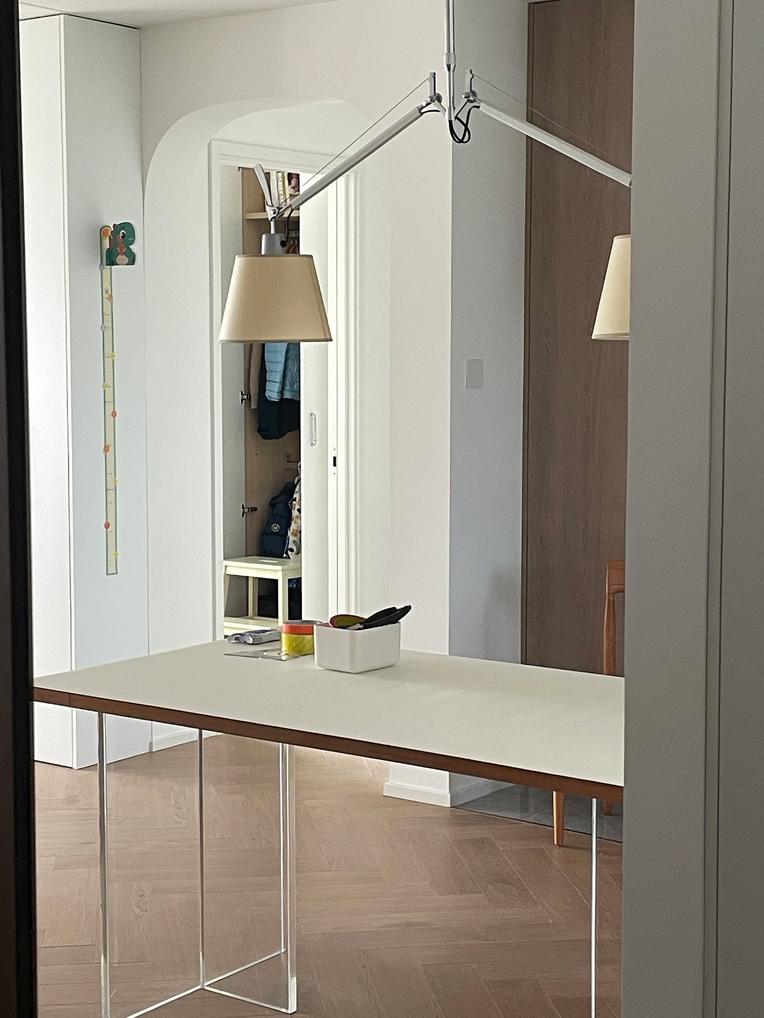 Arcadia Shade Pendant Lamp - Modern Hanging Light Fixture for Kitchen Island, Dining Room & Bedroom Decor | Dimmable LED Ceiling Light with Adjustable Height