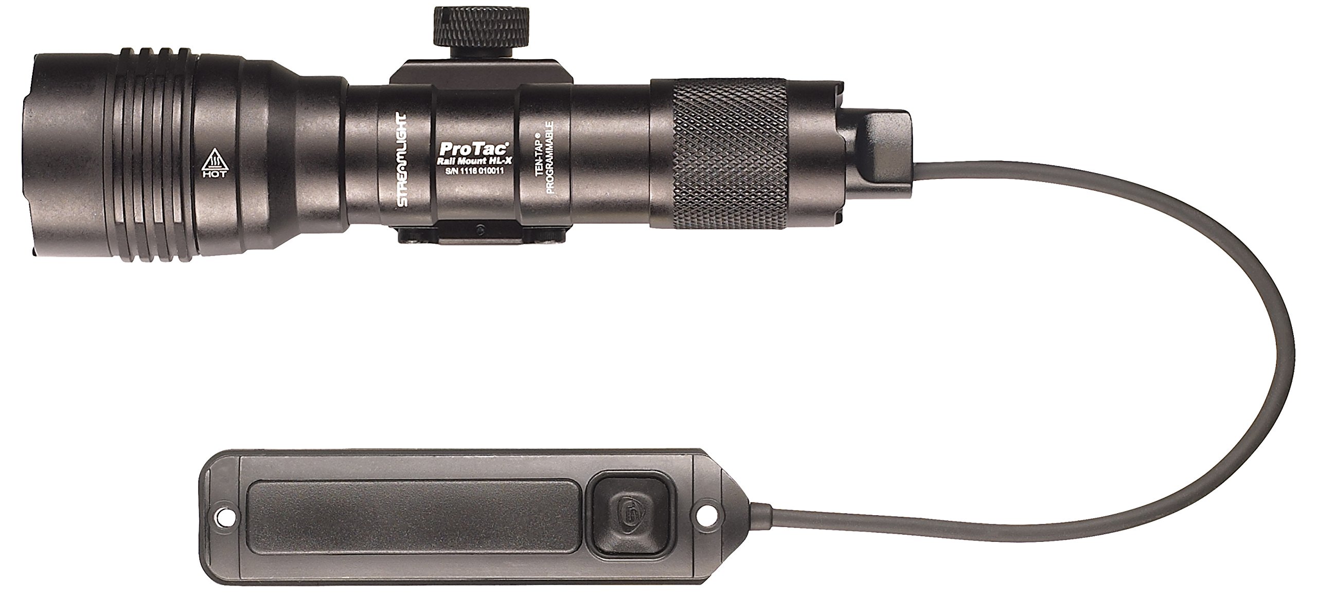Streamlight 88066 ProTac Rail Mount HL-X 1000-Lumen Tactical Flashlight with Remote Switch | Weapon Light for Rifles & Shotguns | Includes CR123A Batteries & Mounting Clips | Ideal for Hunting, Home Defense & Tactical Operations