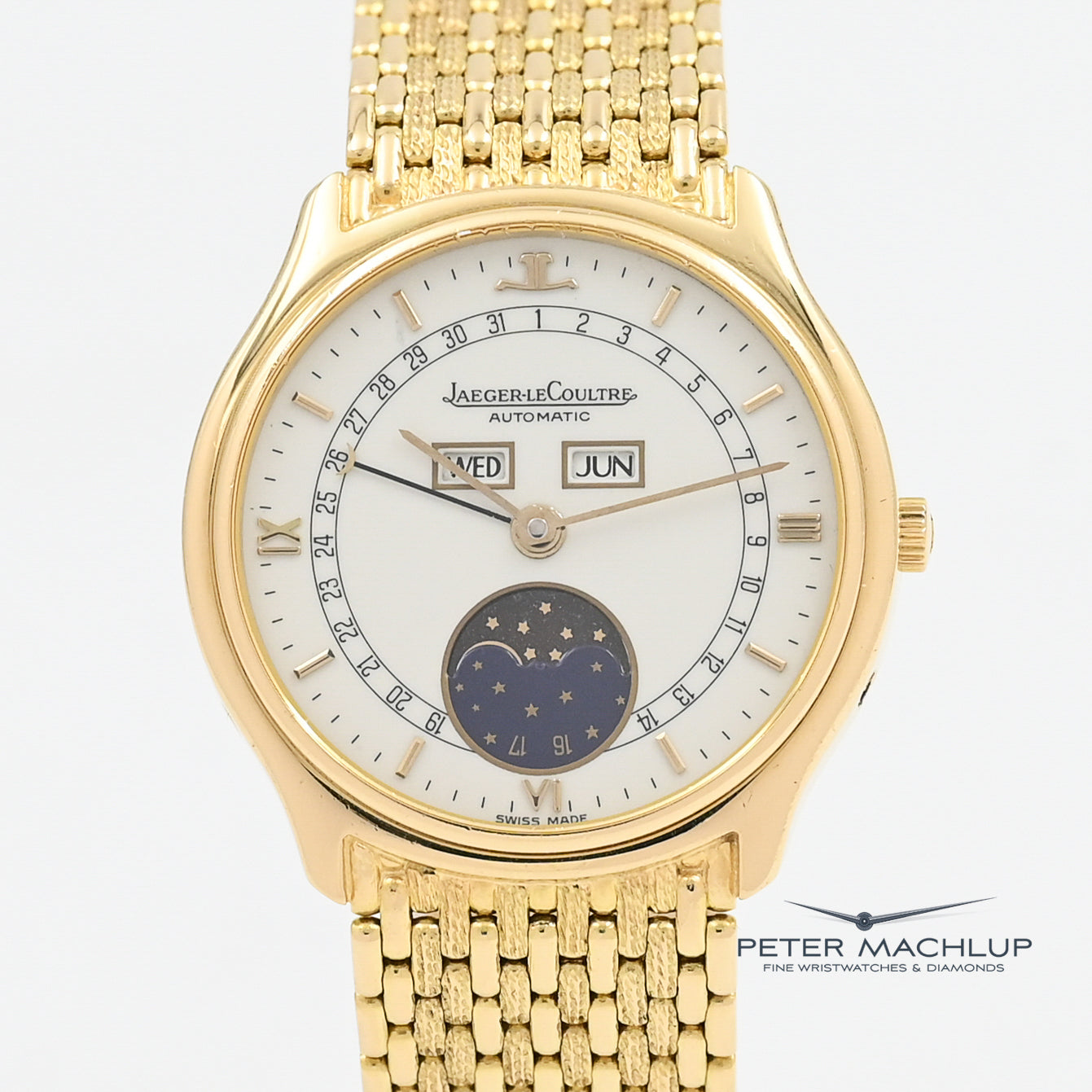 Jaeger-LeCoultre Master Triple Date Automatic Men's Watch - Luxury Swiss Chronograph with Moon Phase for Business & Formal Occasions