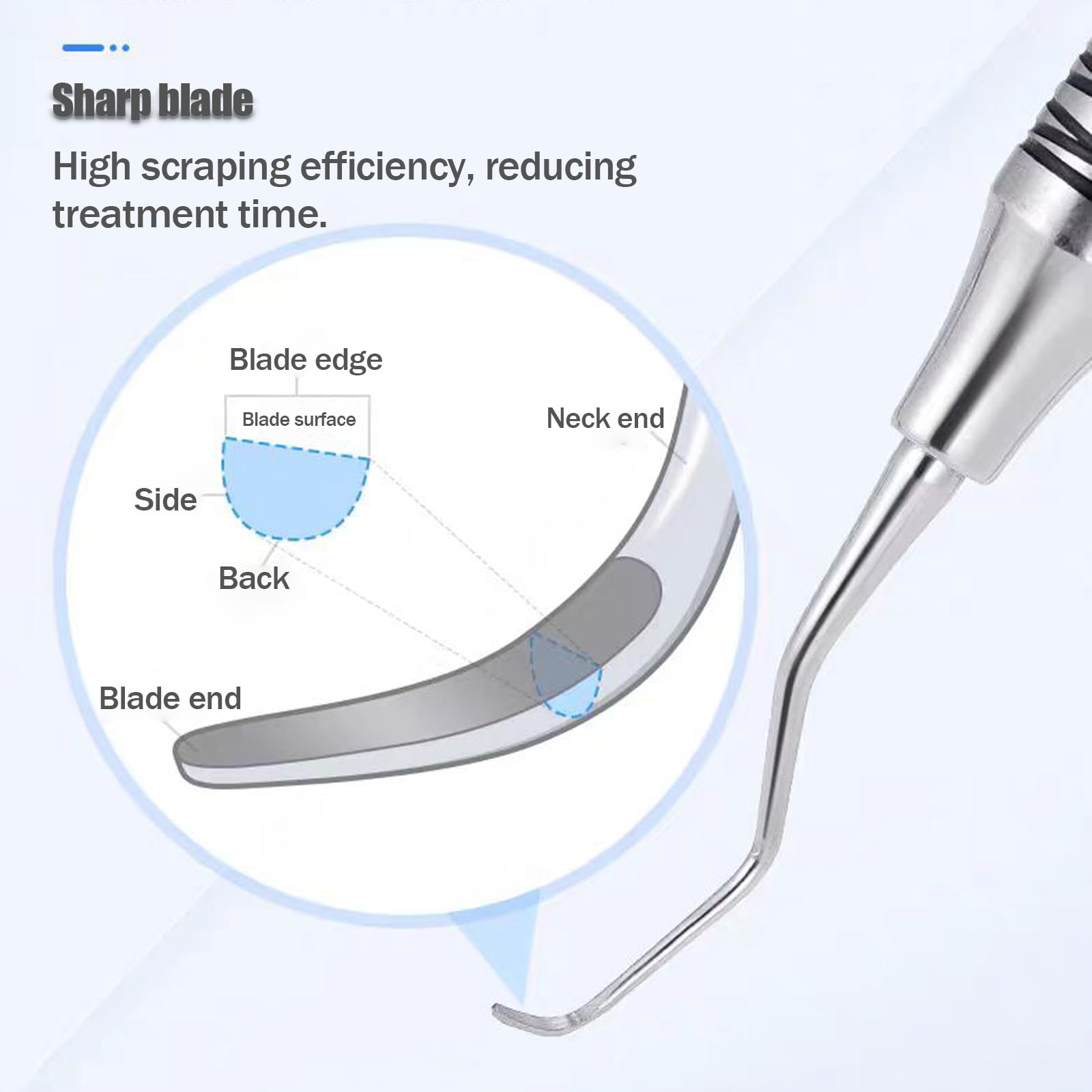 Professional Stainless Steel Dental Double Ended Sickle Scaler Tool - 7# Tartar and Plaque Remover for Teeth Cleaning | Perfect for Dentists, Hygienists & Home Dental Care