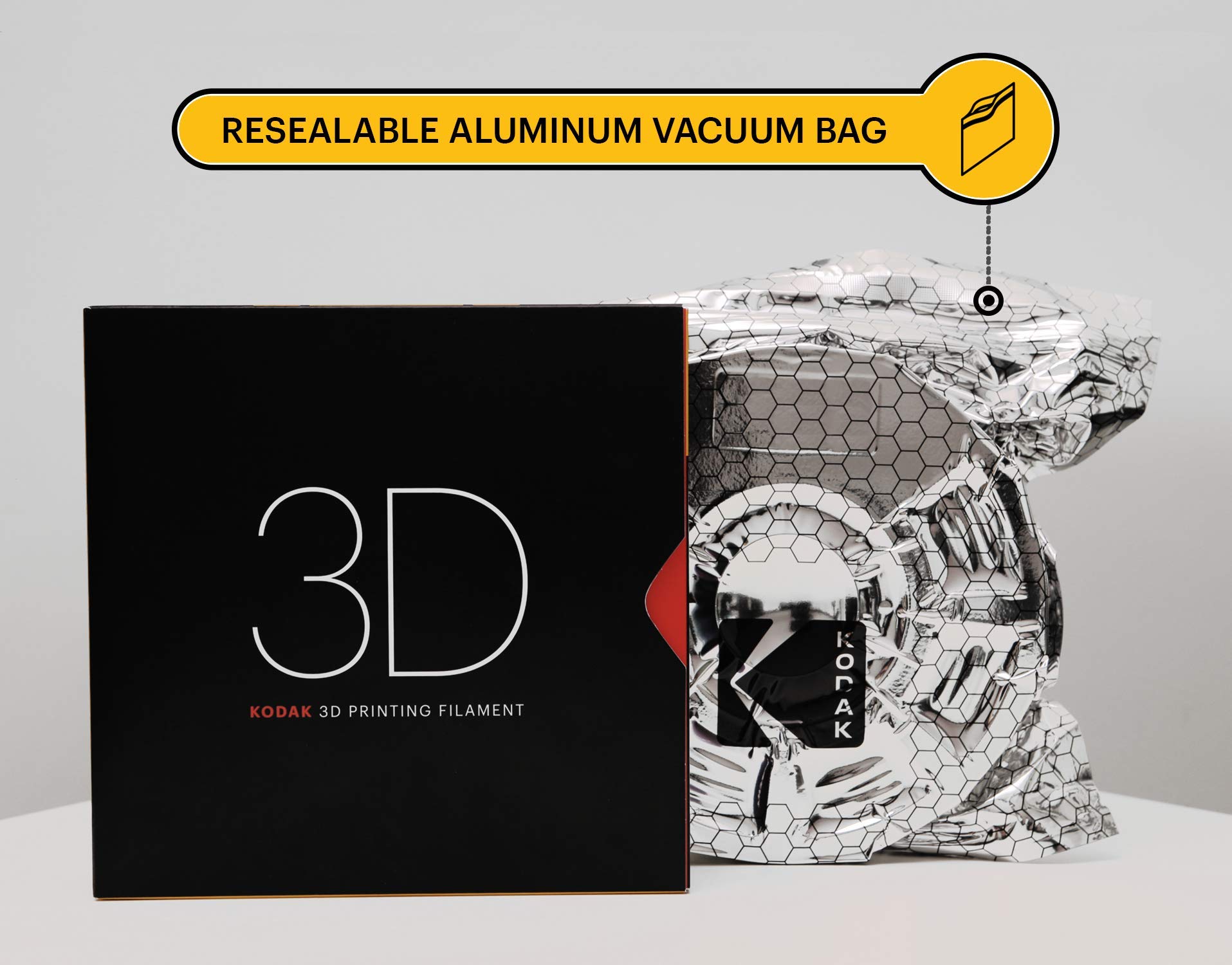 Premium KODAK FLEX 98 Flexible TPU 3D Printer Filament - 2.85mm, 750g (1.6lbs) Spool, White, +/-0.03mm Accuracy - Low Moisture Filament in Vacuum Aluminum Ziploc Bag - Compatible with Most FDM Printers - Perfect for Flexible Prototypes, Phone Cases & Wearable Tech Accessories