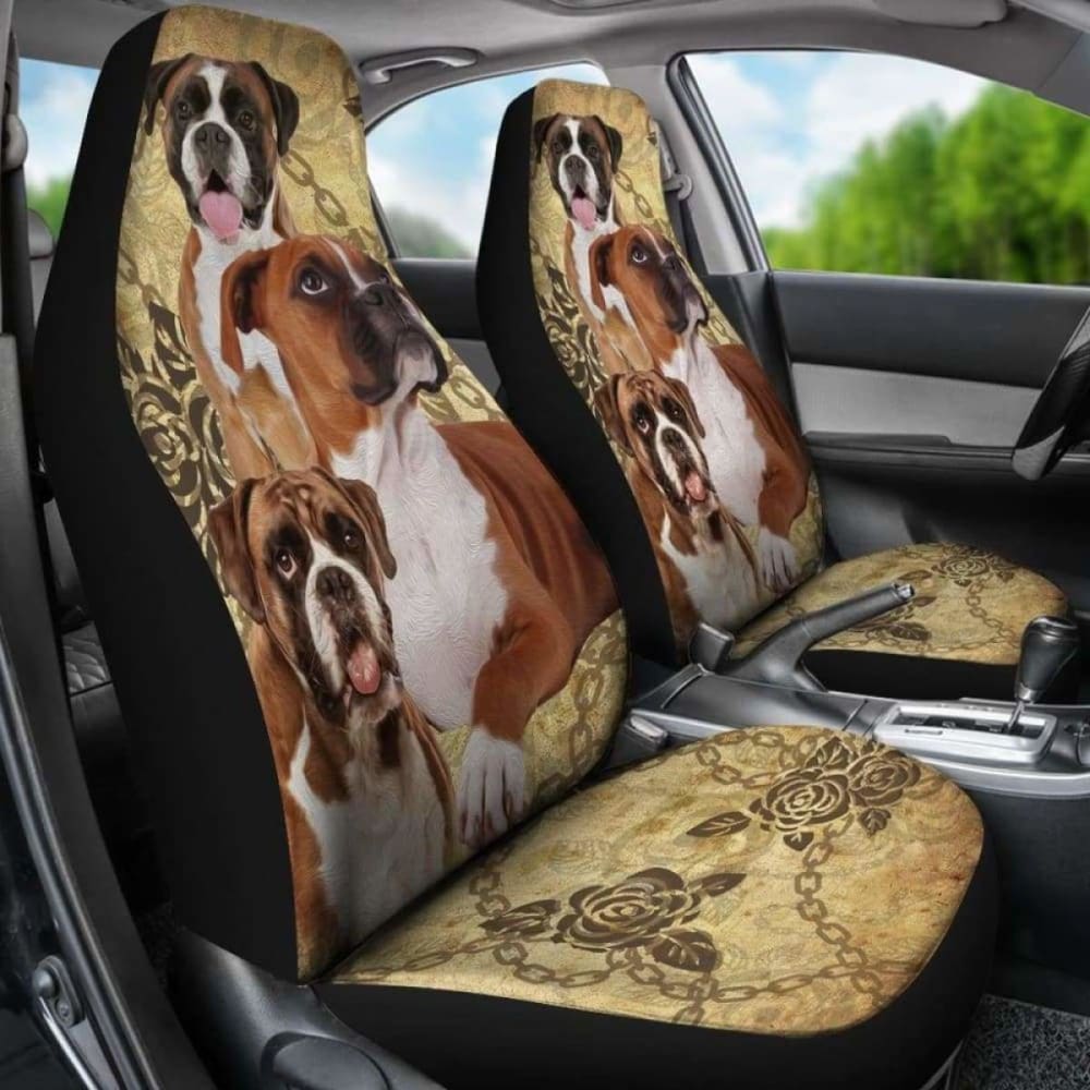 Premium Boxer Dog Car Seat Covers - Universal Fit for Cars, Trucks & SUVs - Waterproof & Nonslip Pet Protection for Travel, Camping & Daily Commute