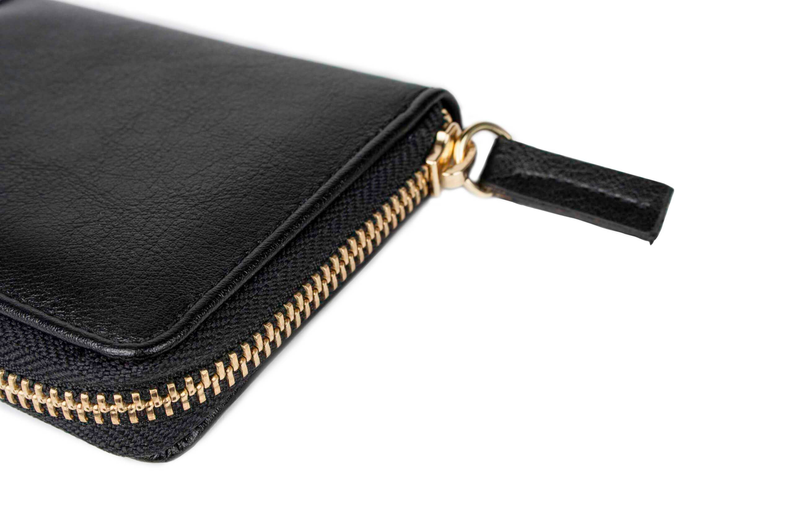 Vegan Leather Wallet & Card Holder for Men and Women - Slim RFID Blocking Green Laces Black Nappa Vegan Wallet - Perfect for Travel, Business, and Everyday Use