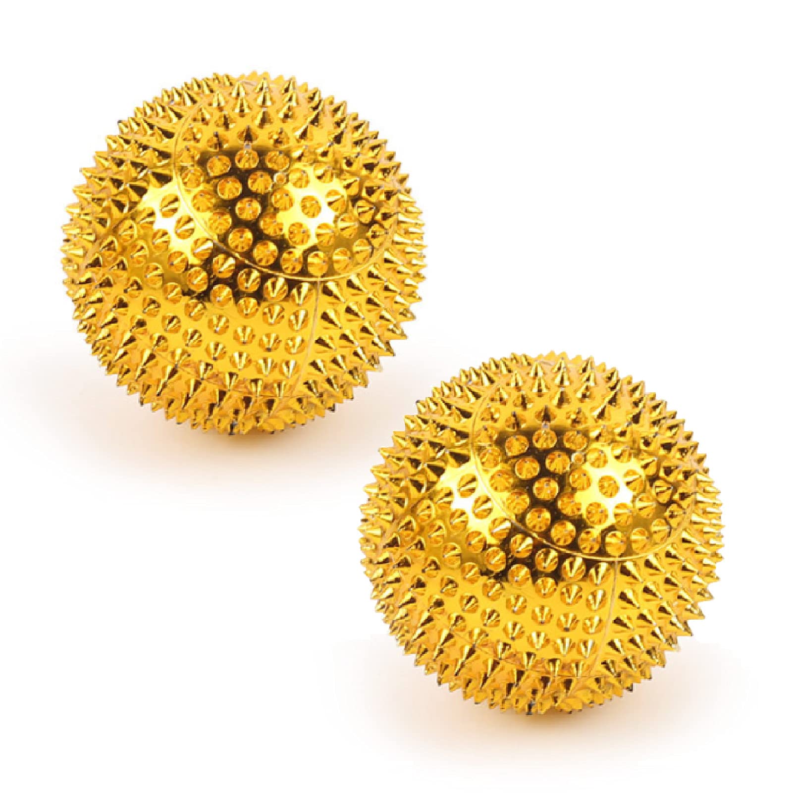 Layhou 2-Pack Acupressure Massage Balls with Needles - Spiky Deep Tissue Massager for Foot, Hand, Back & Muscle Pain Relief - Perfect for Athletes, Yoga & Post-Workout Recovery