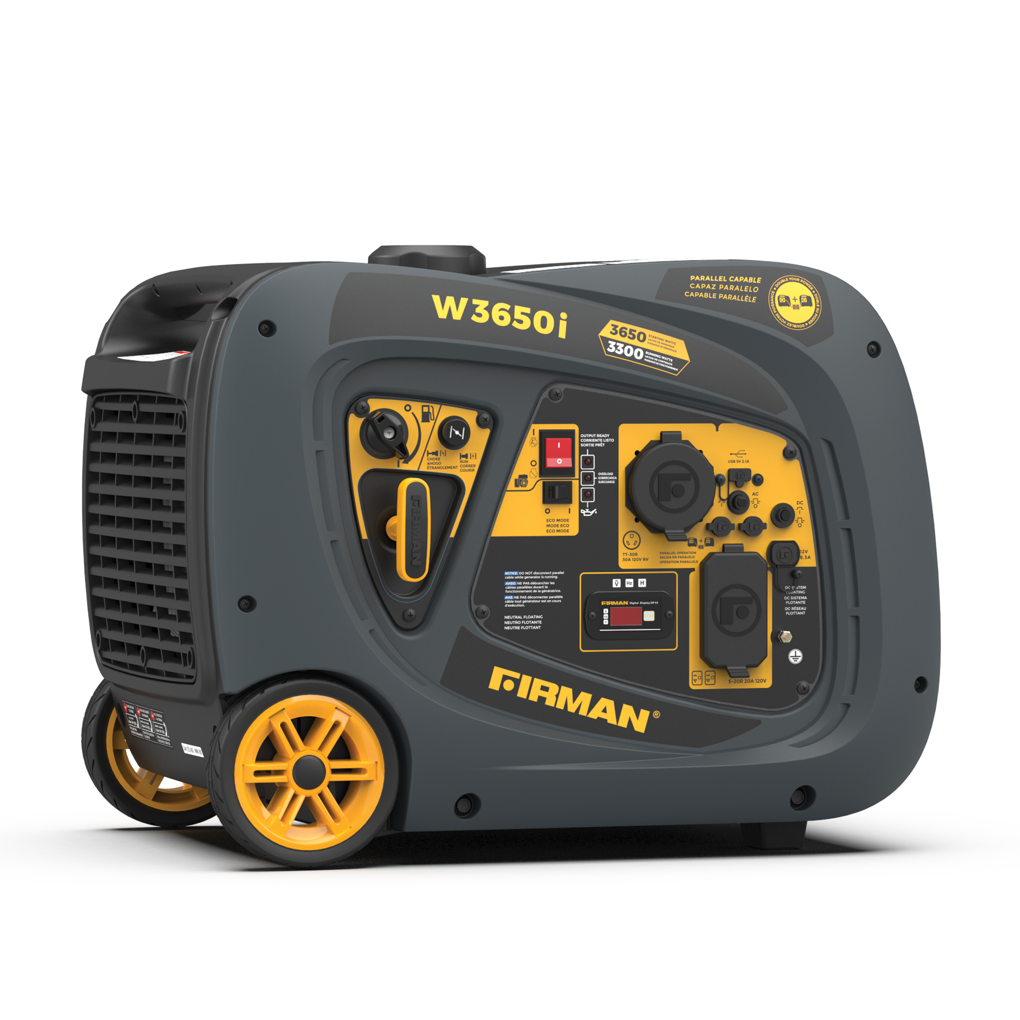 3650W Portable Inverter Generator with Recoil Start - Quiet, Reliable Power for Camping, RV Trips & Emergency Backup