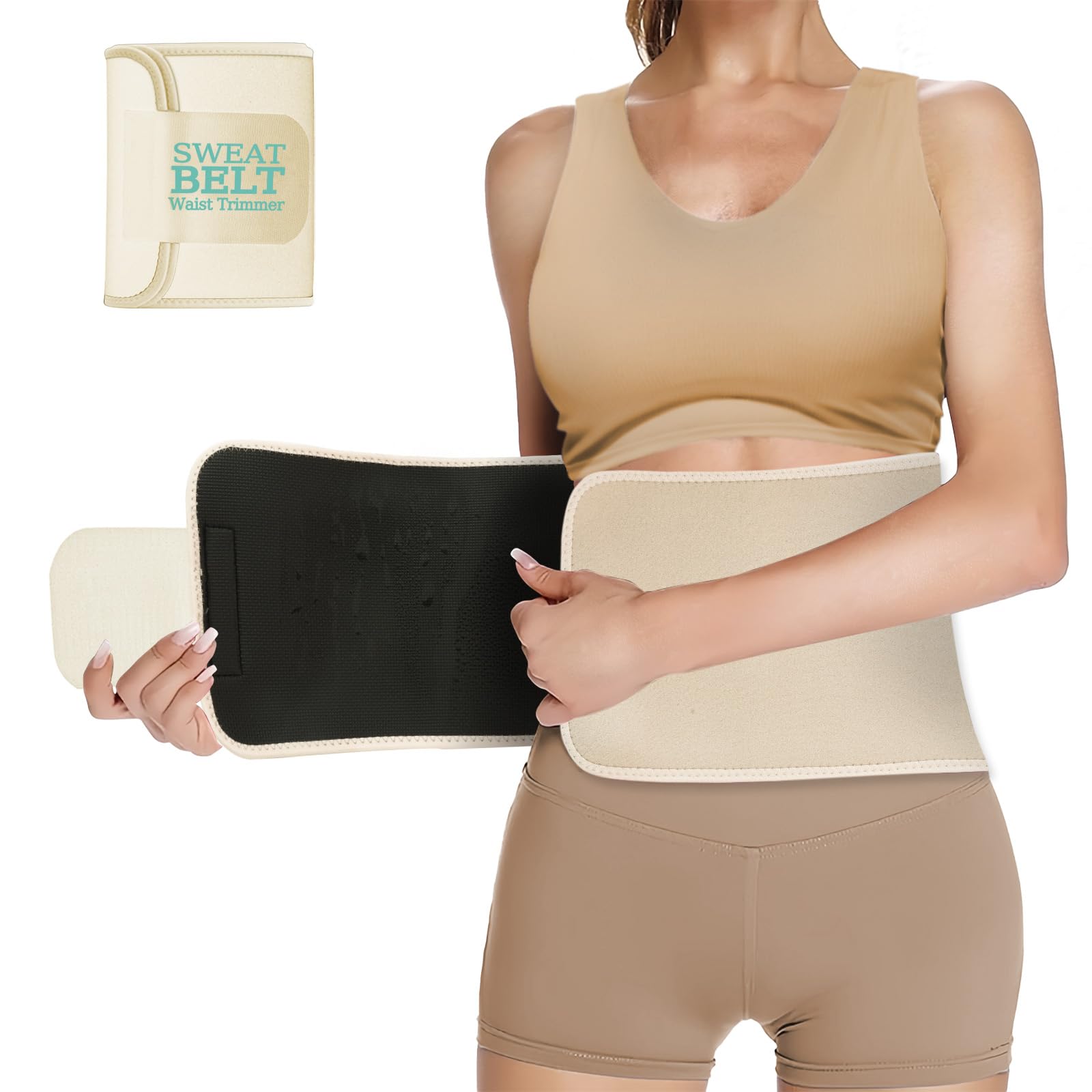 Waist Trimmer Belt for Women & Men - Sweat Band for Stomach Weight Loss, Slimming & Toning - Perfect for Workouts, Gym & Postpartum Recovery