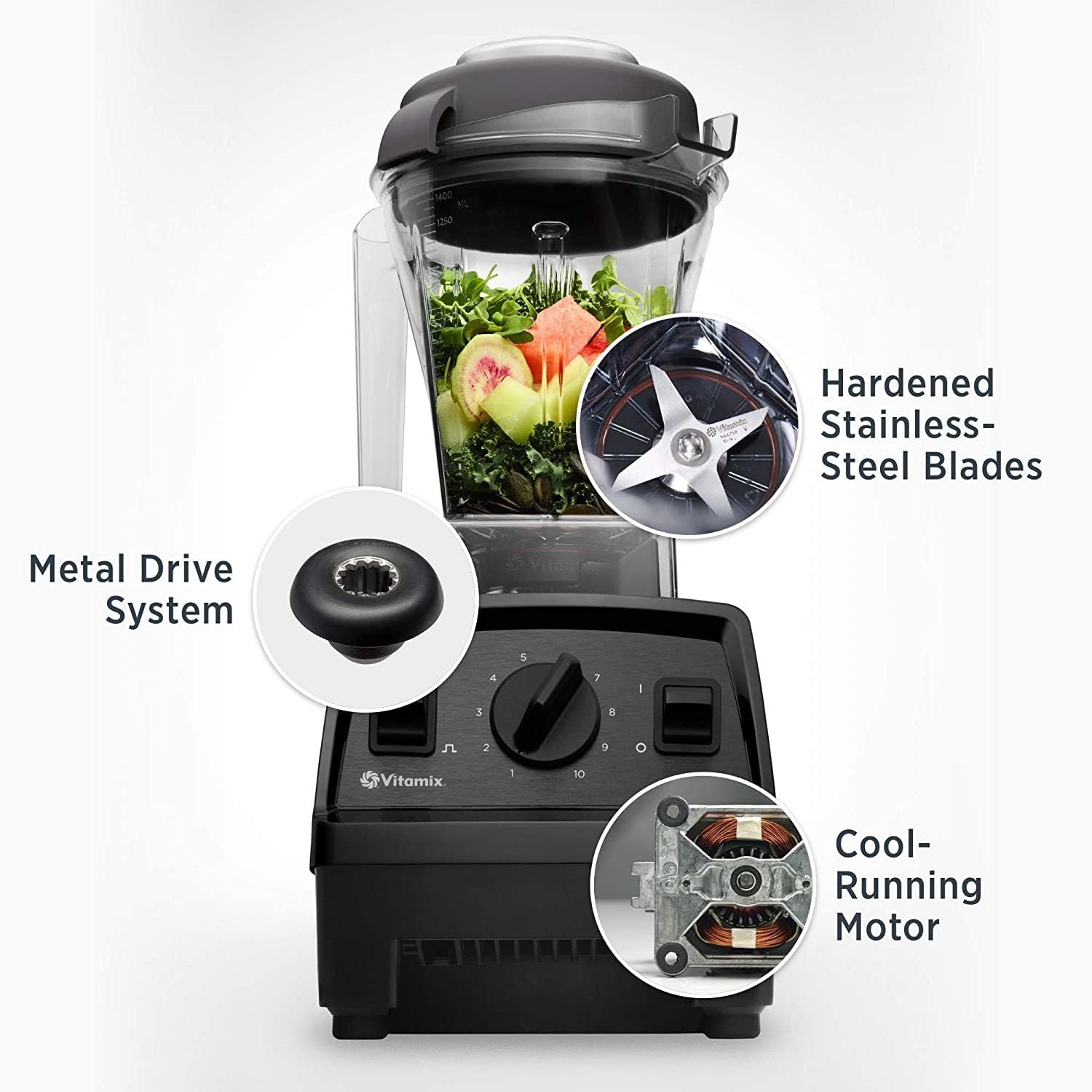 Vitamix E310 Explorian Blender - Professional-Grade 48 oz. Countertop Blender for Smoothies, Soups & Nut Butters - Red High-Performance Kitchen Appliance for Home & Commercial Use