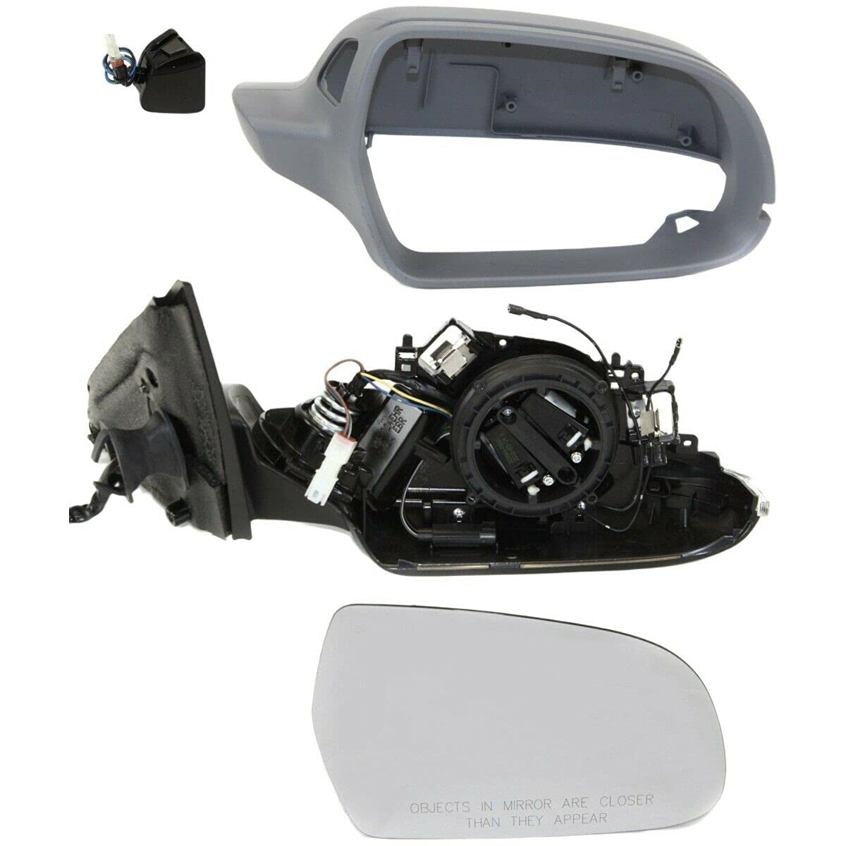 Right Side Heated Passenger Mirror Replacement for Audi A4 A6 Q5 Q7 - OEM Fit, Defrost Function - Perfect for Winter Driving & Cold Weather Conditions