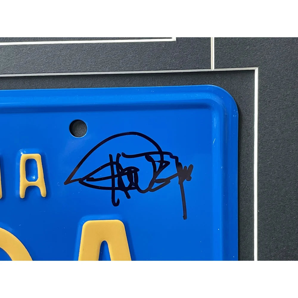 Cheech & Chong Signed 'Up in Smoke' Movie Car License Plate Framed Collage - Authentic Memorabilia for BAS Auto & Cannabis Enthusiasts - Perfect for Man Cave, Home Theater Decor & Collector Displays