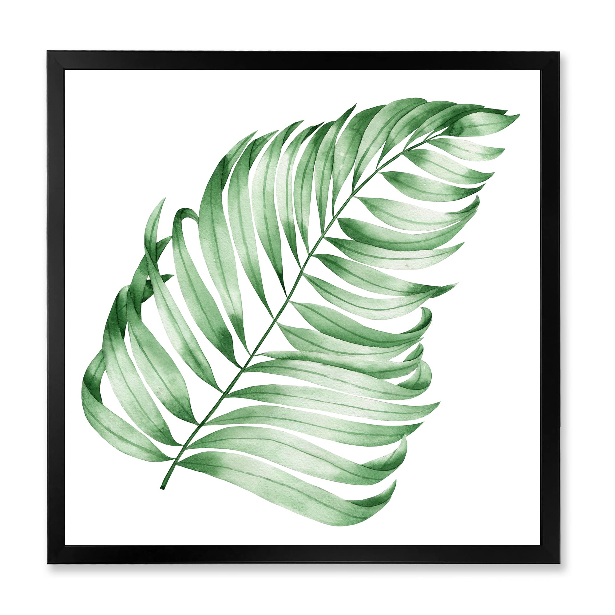 Farmhouse Framed Wall Art - Tropical Monstera Leaf Design II - Perfect for Living Room, Bedroom & Home Decor