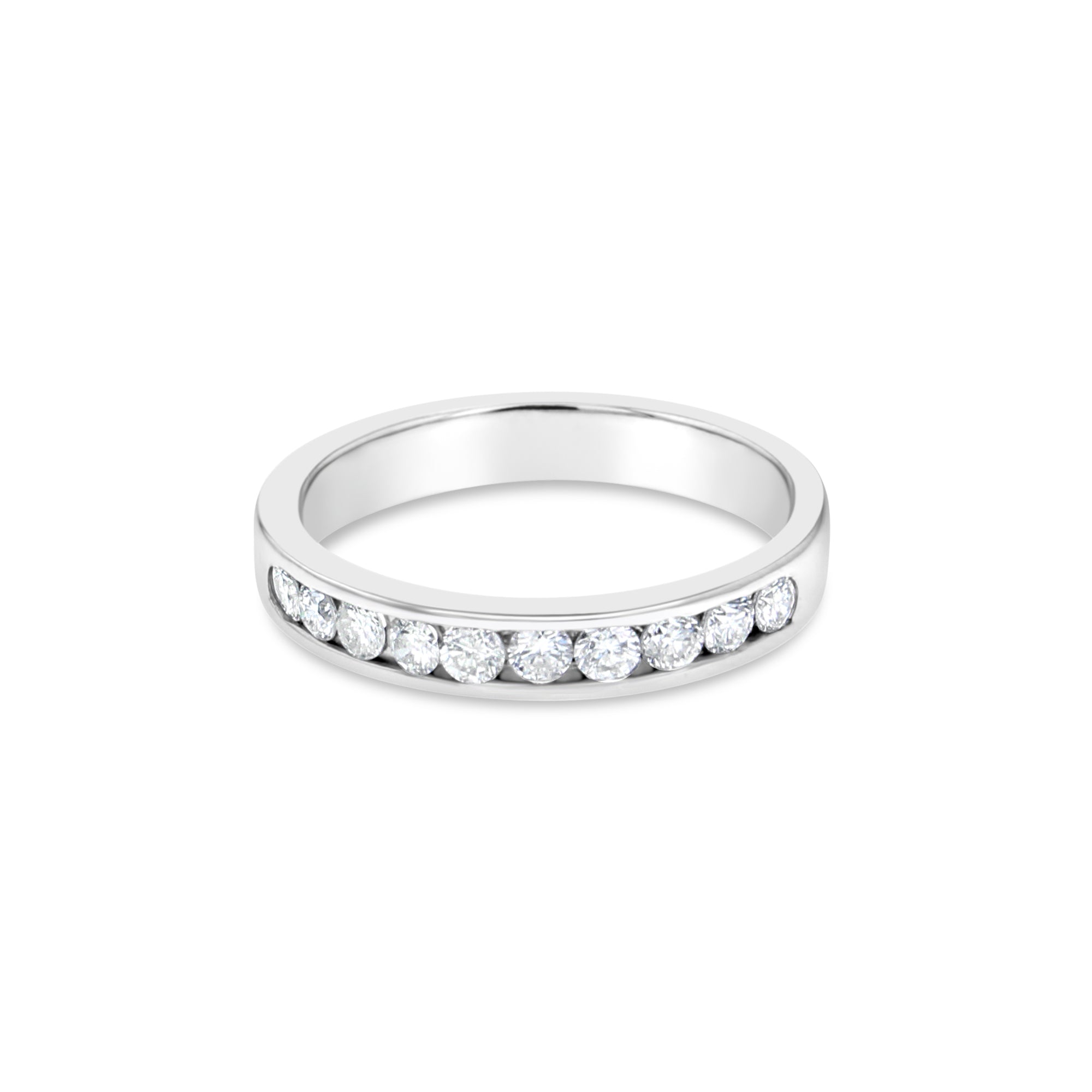 14K White Gold Diamond Channel Set Wedding Band - 0.37cttw Sparkling Bridal Ring for Engagement, Anniversary & Special Occasions