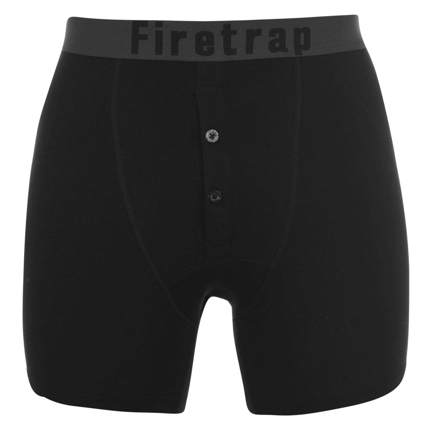 Firetrap Men's 2 Pack Boxer Briefs - Striped Black Cotton Underwear for Comfort & Style | Perfect for Everyday Wear, Gym & Travel