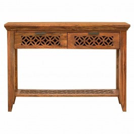Hand Carved Sheesham Wood Hall Side Table - 43